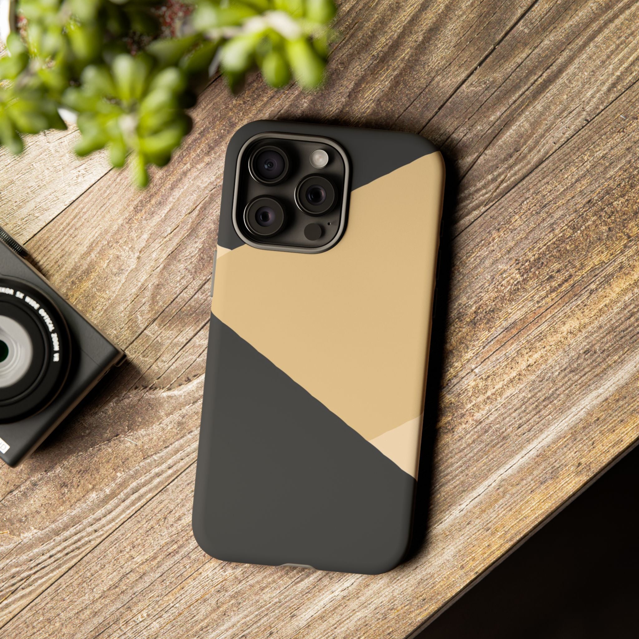 Geometric Beige Triangle Phone Case | Tough Protective Case