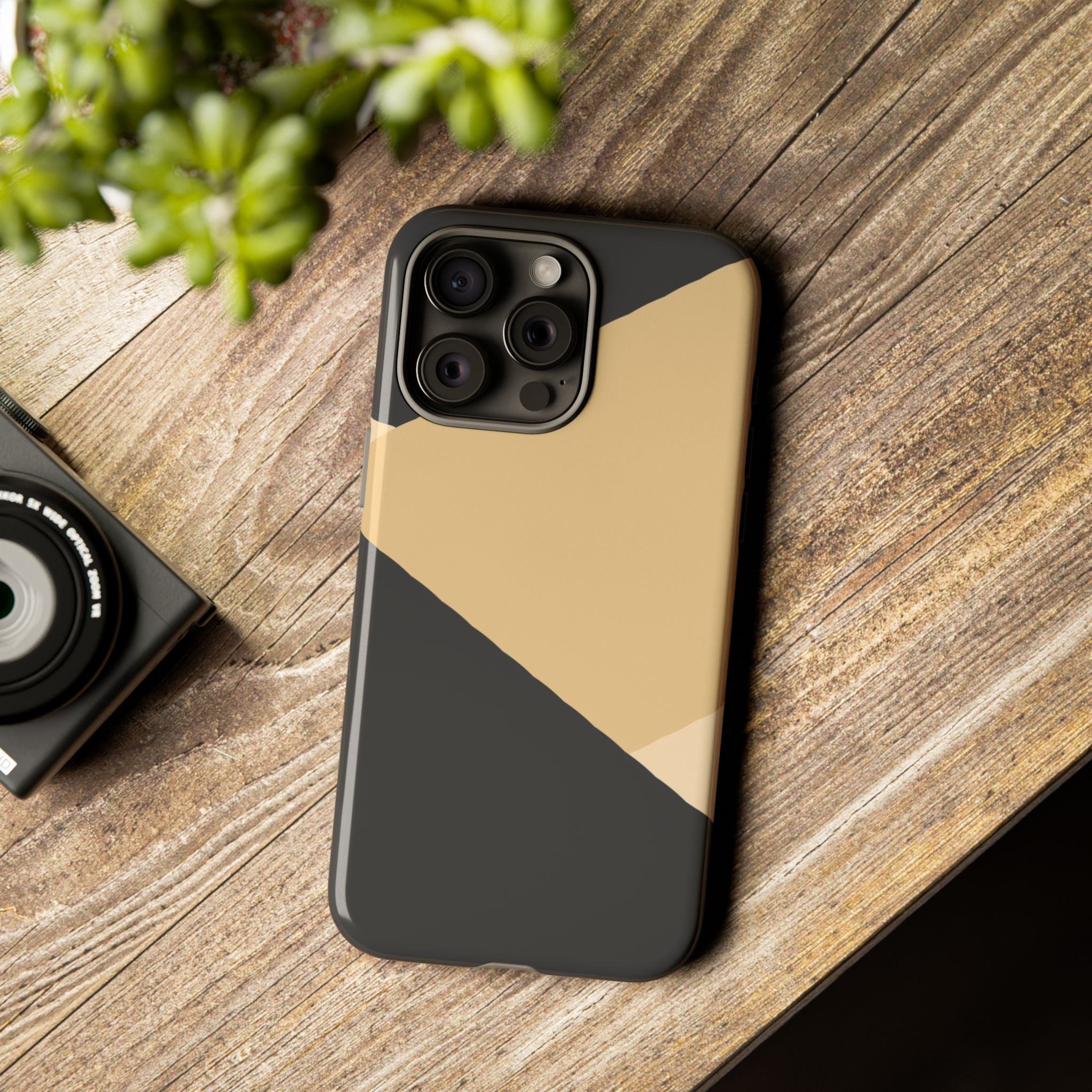 Geometric Beige Triangle Phone Case | Tough Protective Case