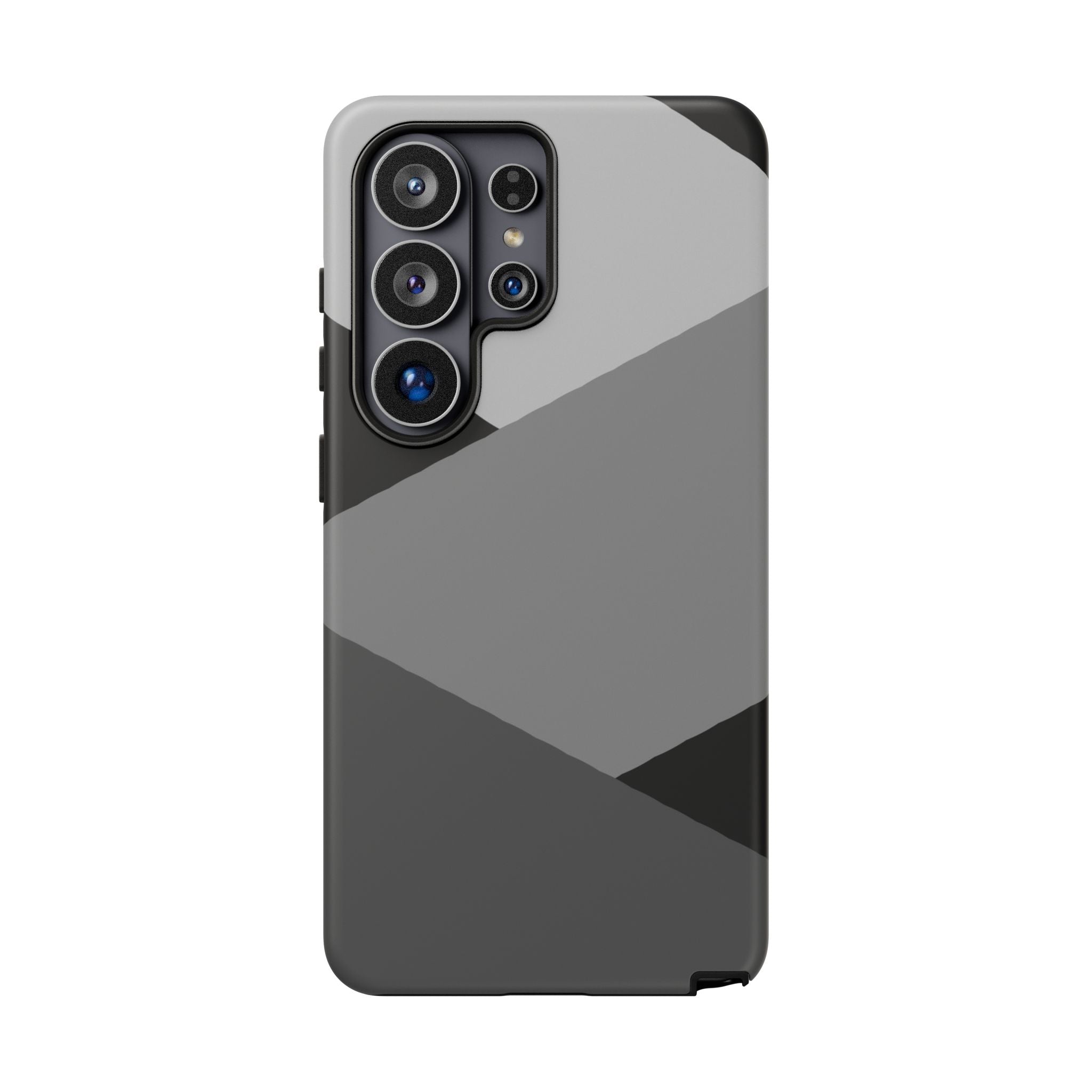 Geometric Gray Tough Phone Case — Protective iPhone Cover with Modern Minimalist Design