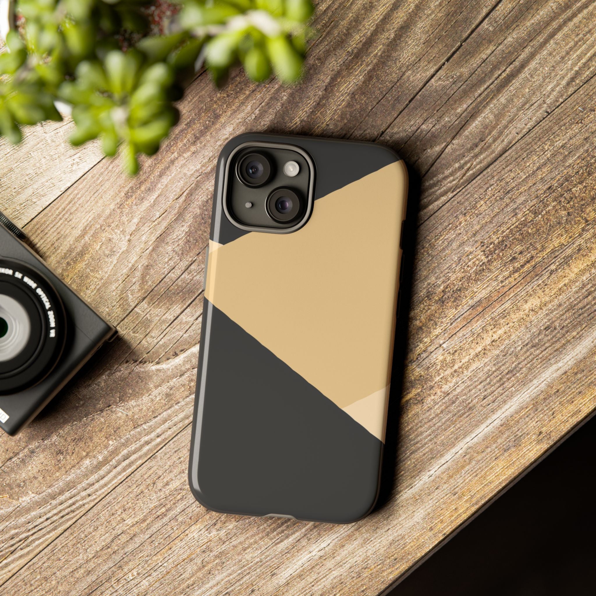 Geometric Beige Triangle Phone Case | Tough Protective Case