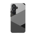 Geometric Gray Tough Phone Case — Protective iPhone Cover with Modern Minimalist Design