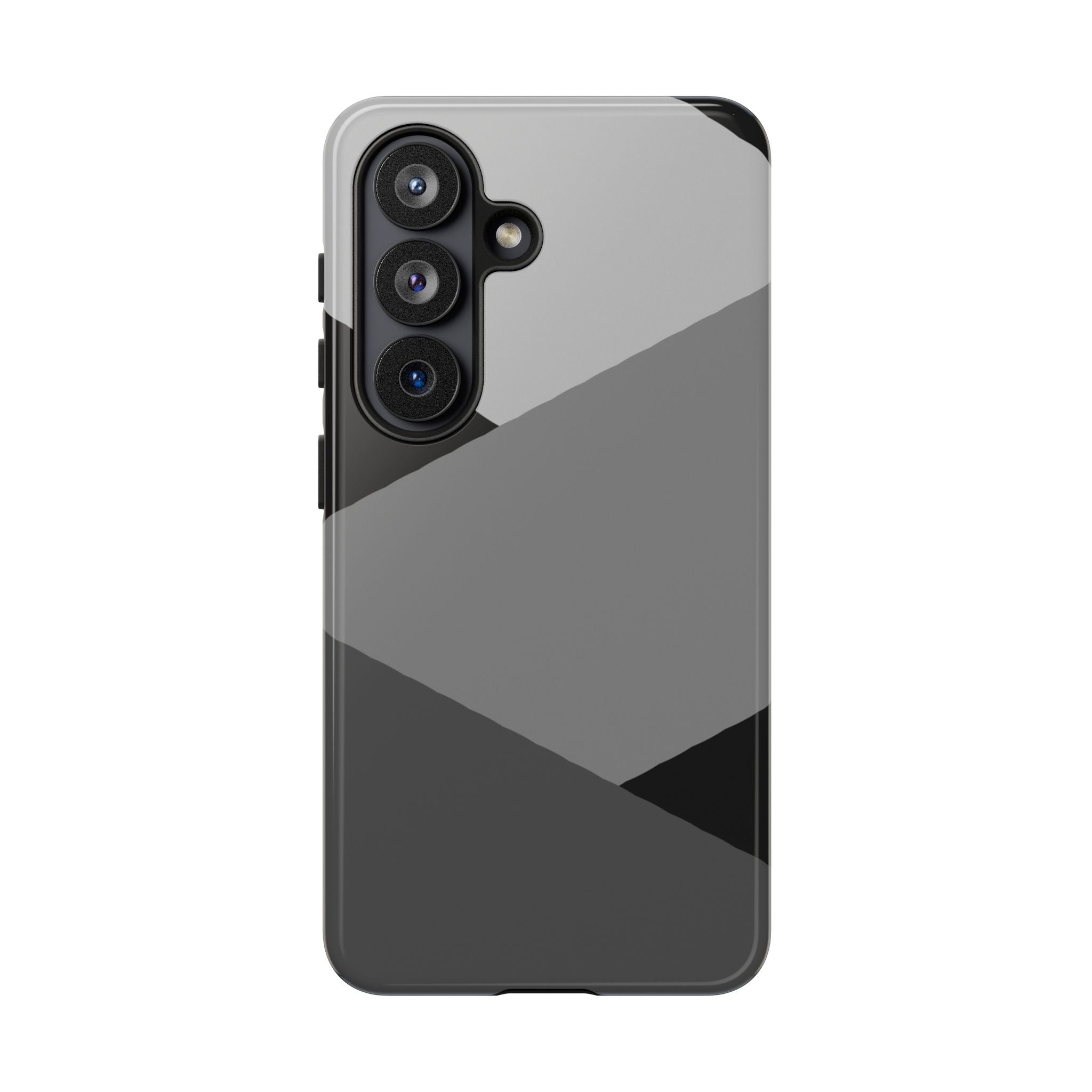 Geometric Gray Tough Phone Case — Protective iPhone Cover with Modern Minimalist Design