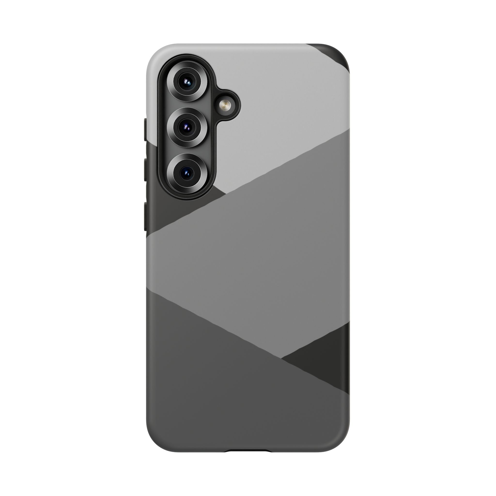 Geometric Gray Tough Phone Case — Protective iPhone Cover with Modern Minimalist Design