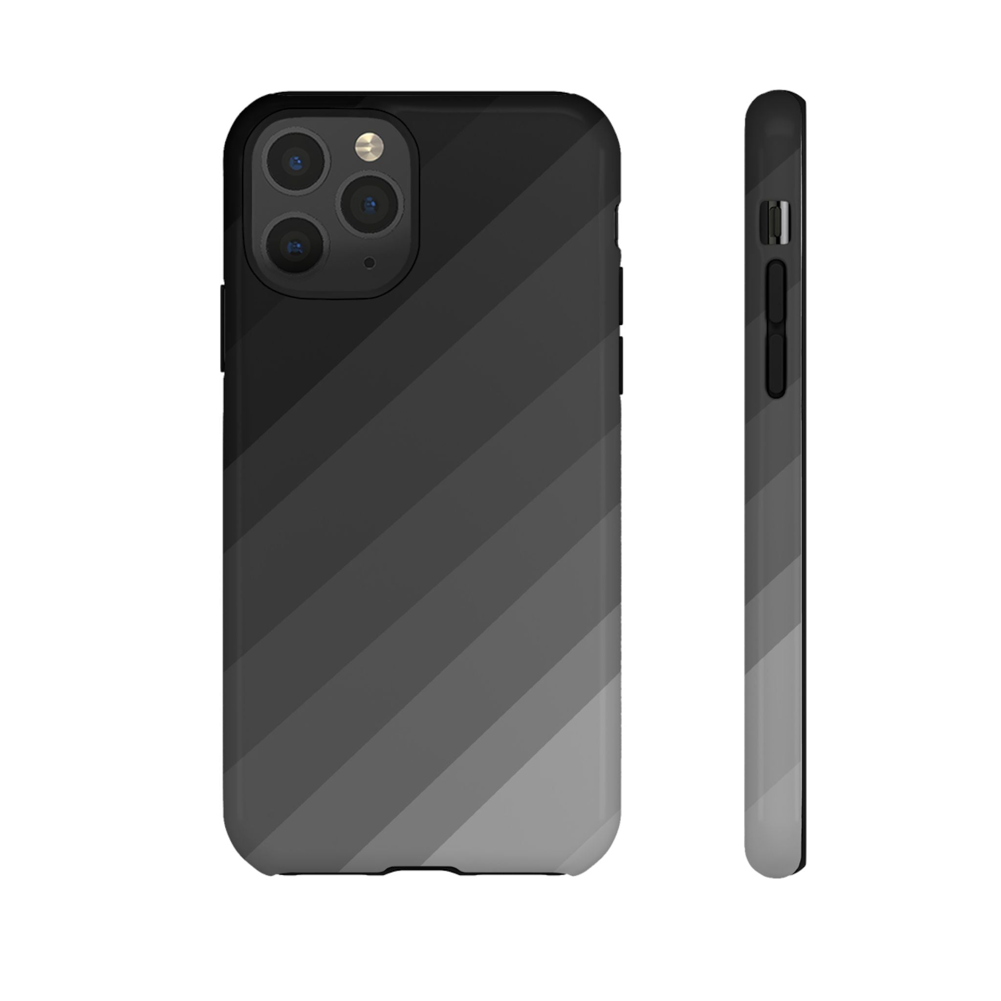 Monochrome Diagonal Stripes Phone Case