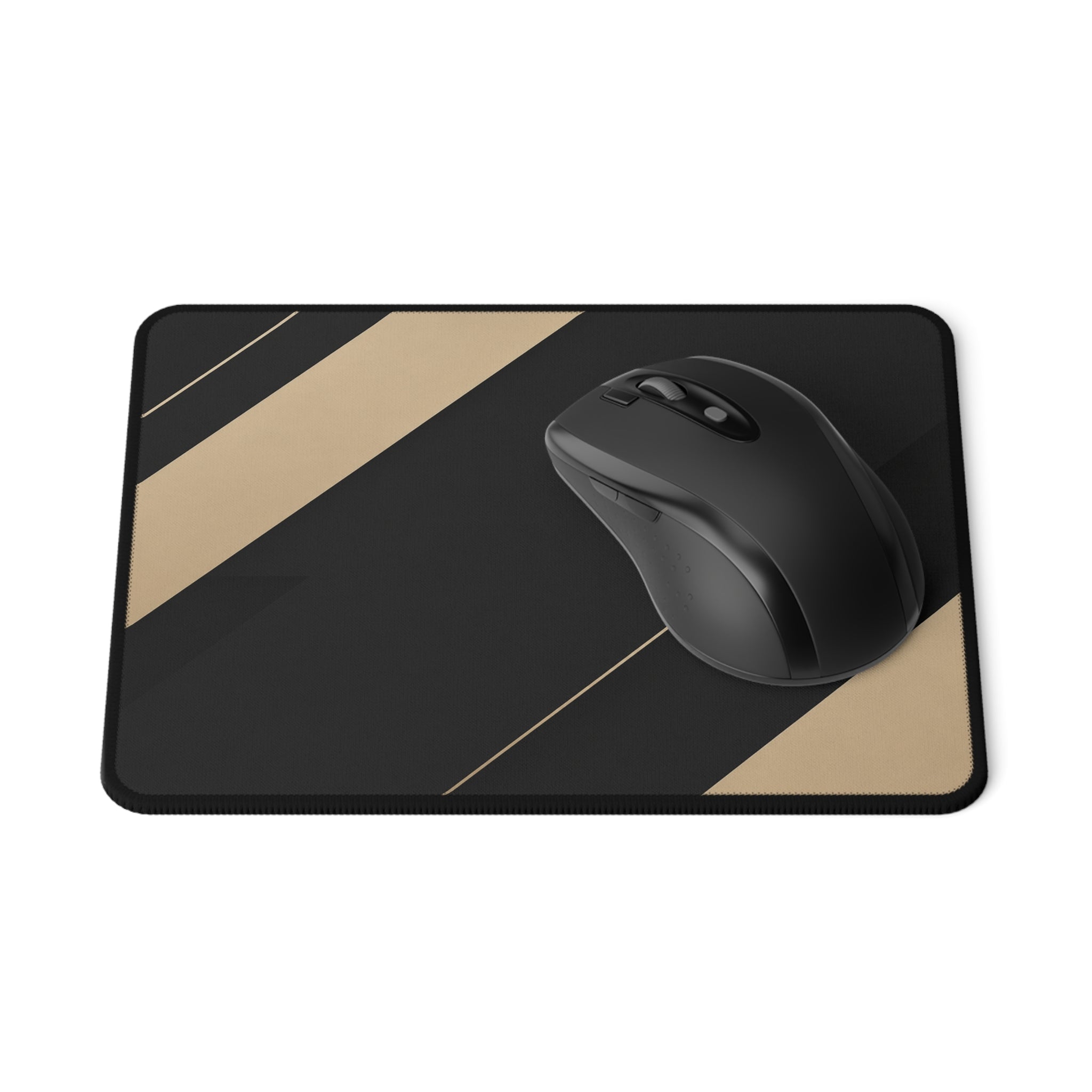 Sleek Black & Gold Gaming Mouse Pad — Non-Slip Precision Desk Mat