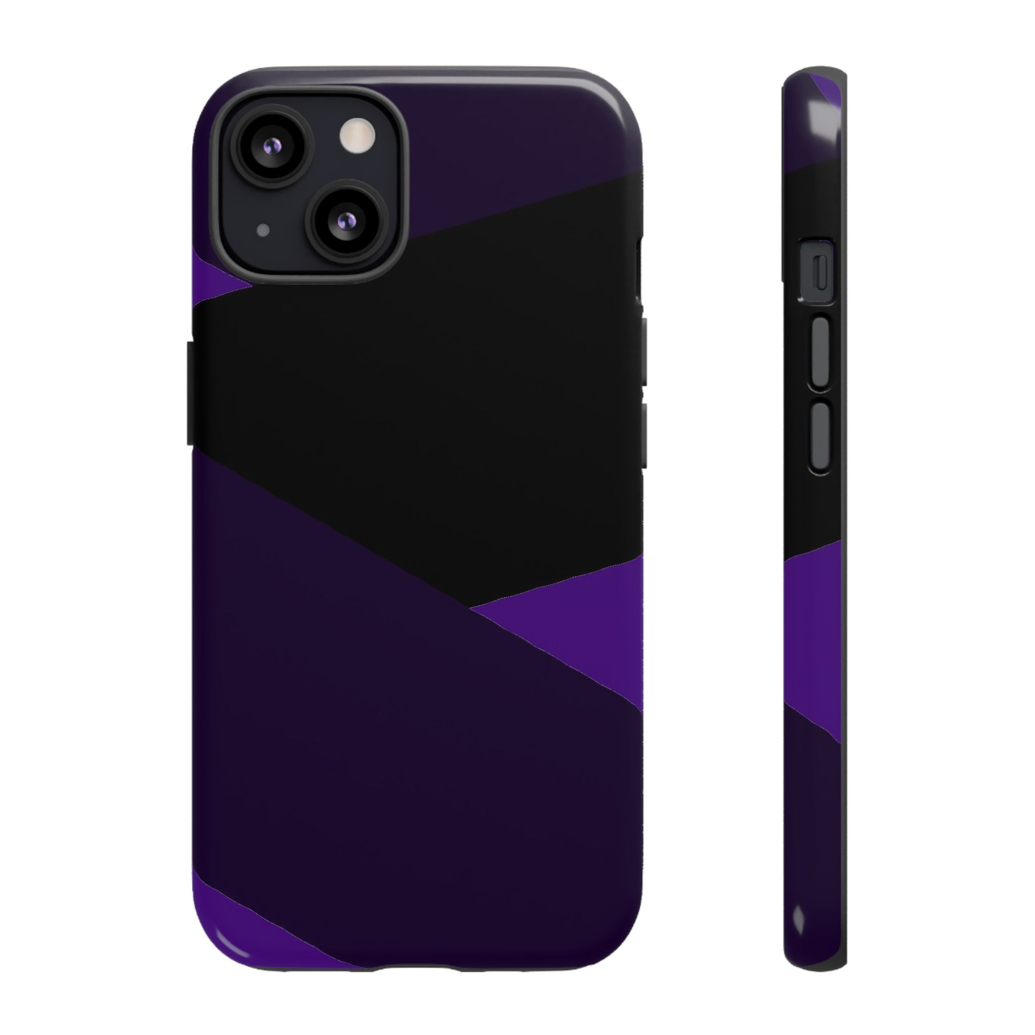Purple Geometric Tough Phone Case — Slim Protective iPhone Cover