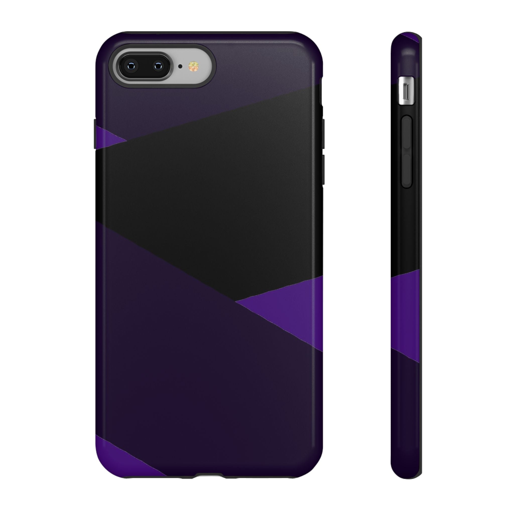 Purple Geometric Tough Phone Case — Slim Protective iPhone Cover