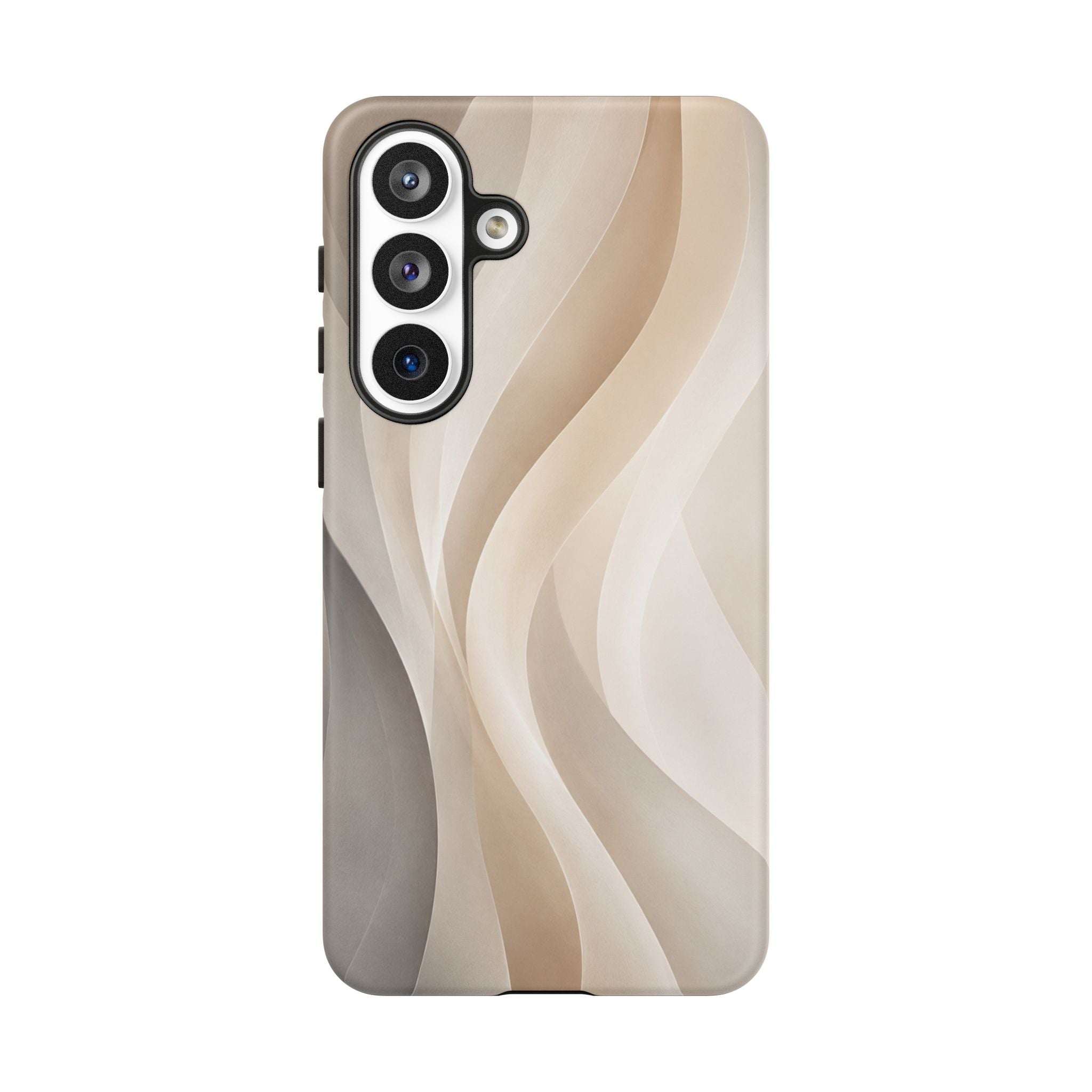 Abstract Beige Waves Phone Case — Protective Tough Case