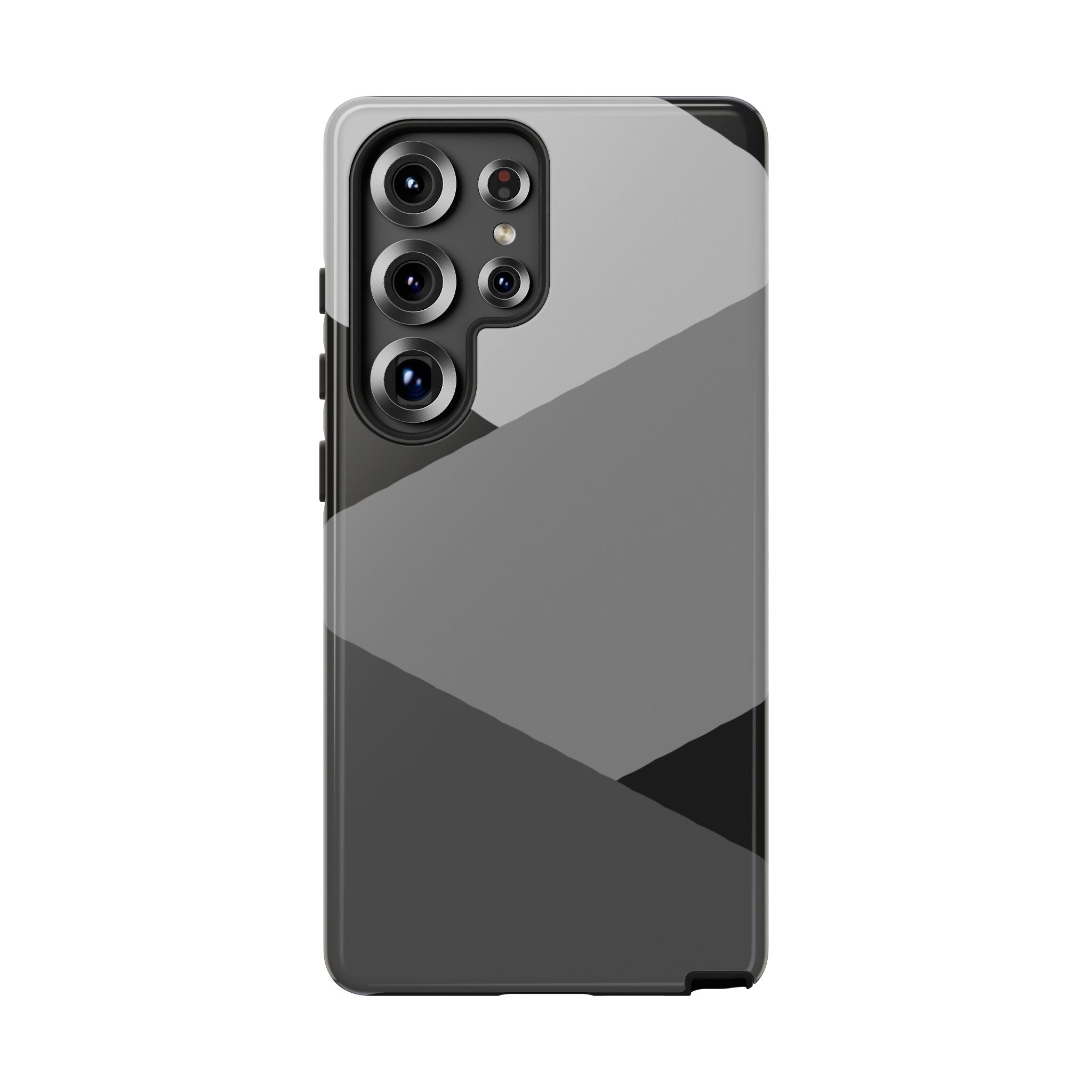Geometric Gray Tough Phone Case — Protective iPhone Cover with Modern Minimalist Design