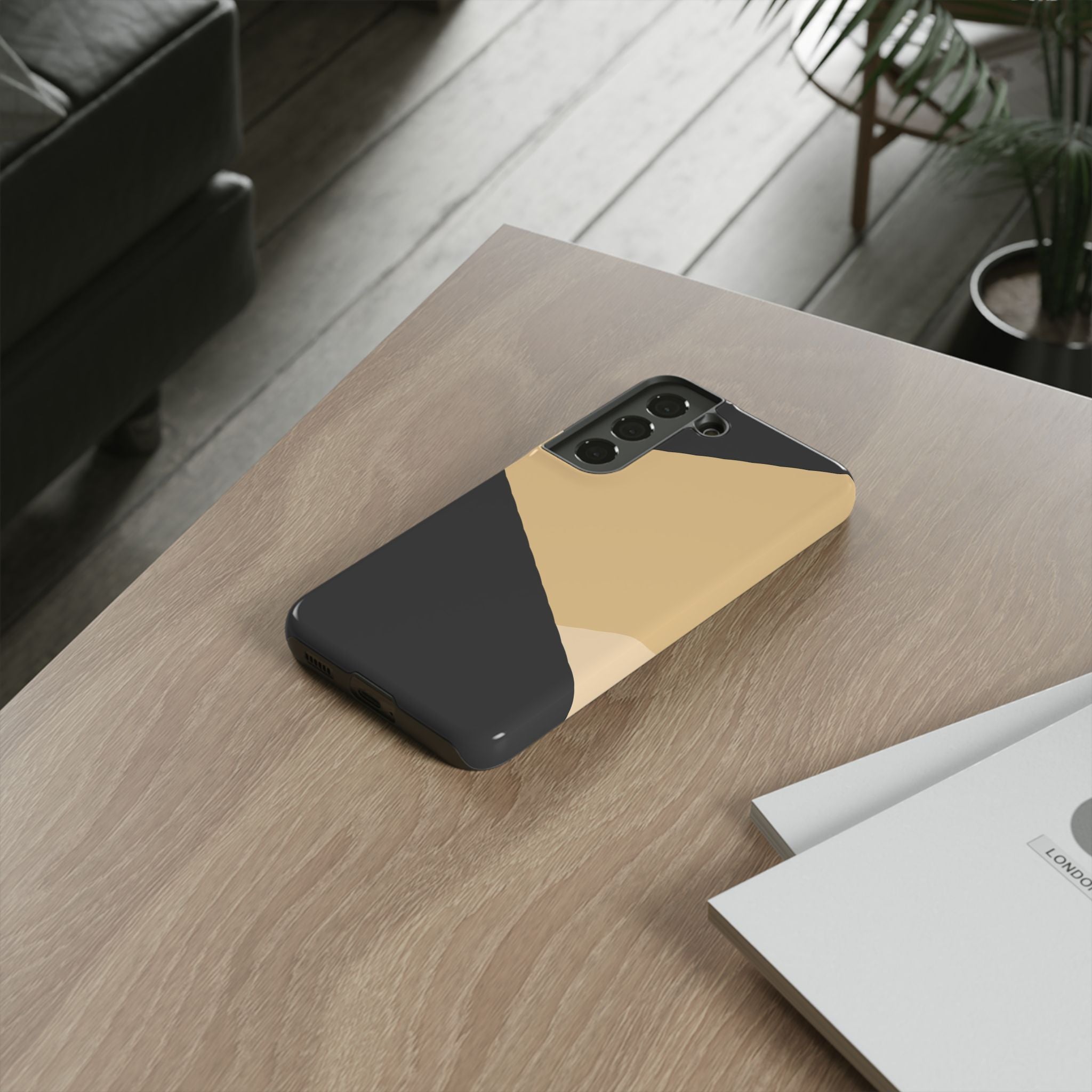 Geometric Beige Triangle Phone Case | Tough Protective Case