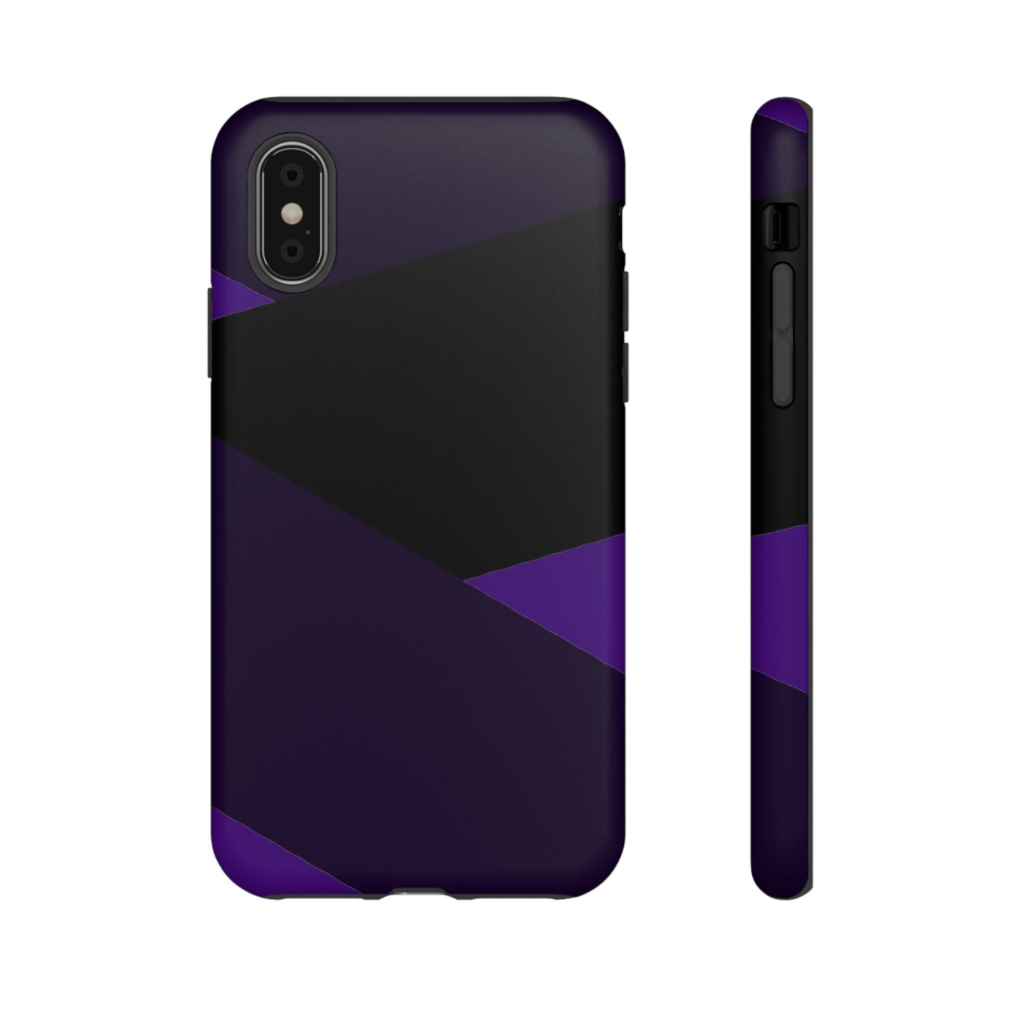 Purple Geometric Tough Phone Case — Slim Protective iPhone Cover