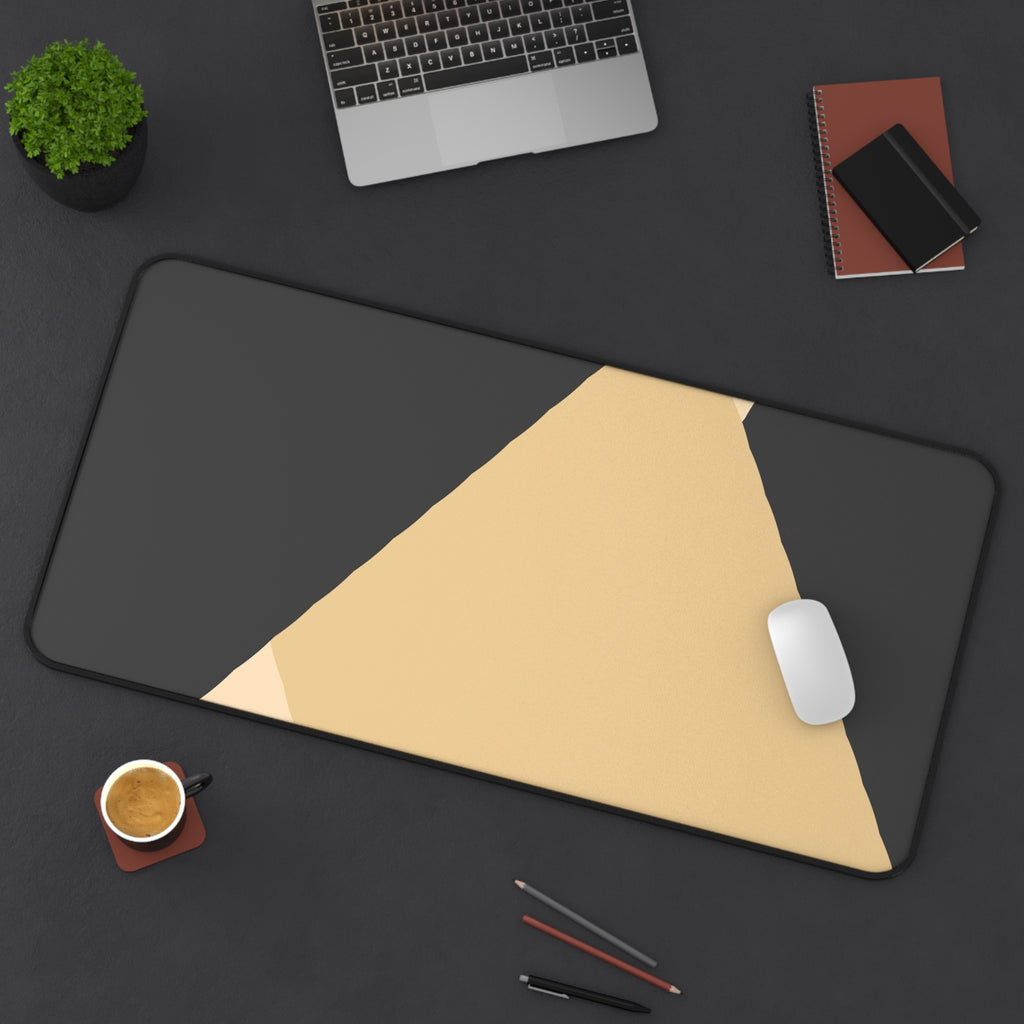 Minimal Geometric Triangle Desk Mat | Neutral Modern Mousepad