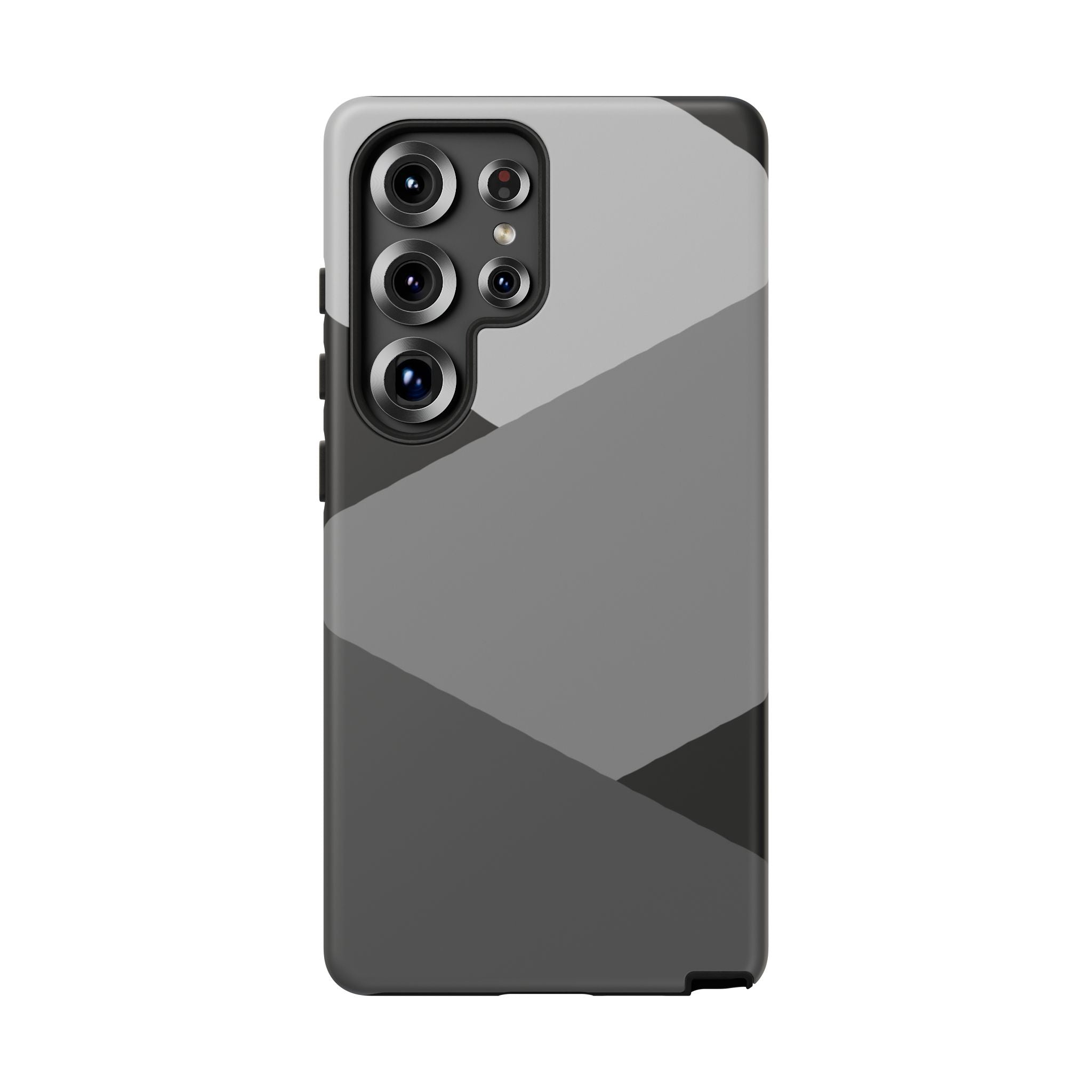 Geometric Gray Tough Phone Case — Protective iPhone Cover with Modern Minimalist Design