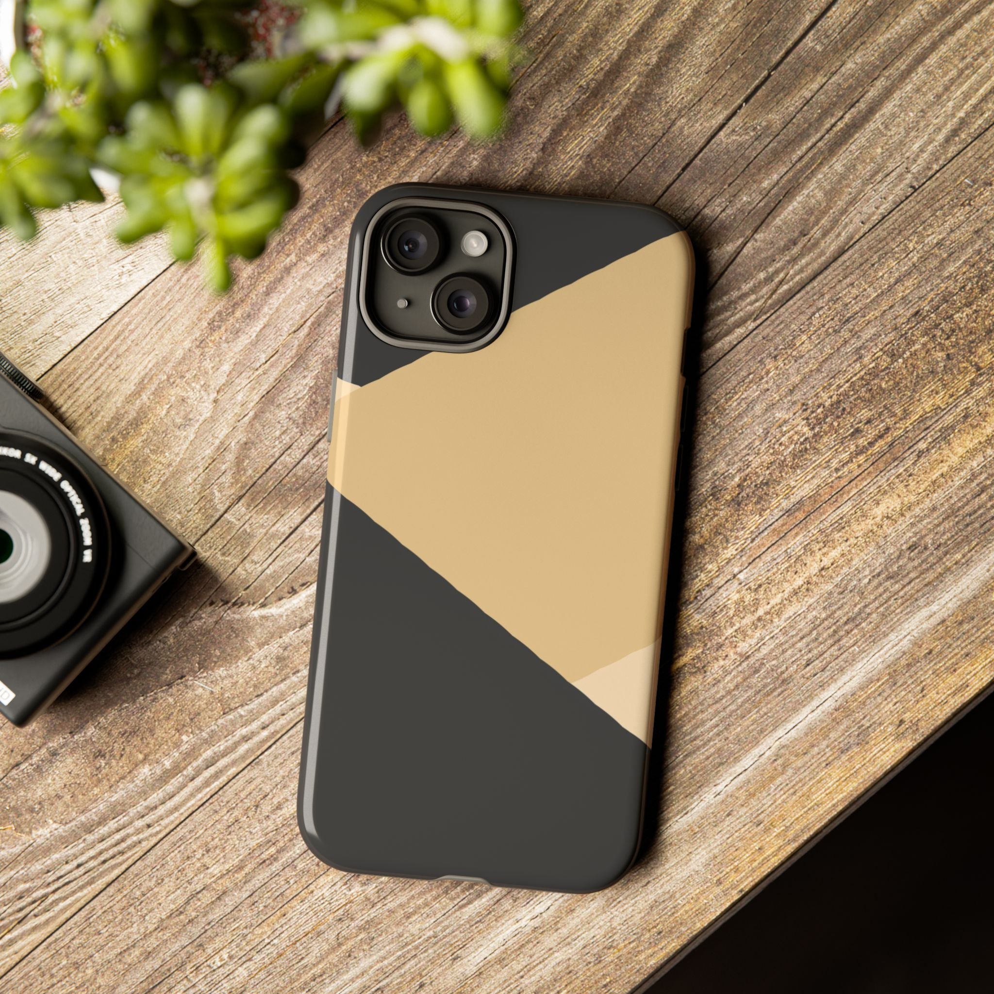 Geometric Beige Triangle Phone Case | Tough Protective Case