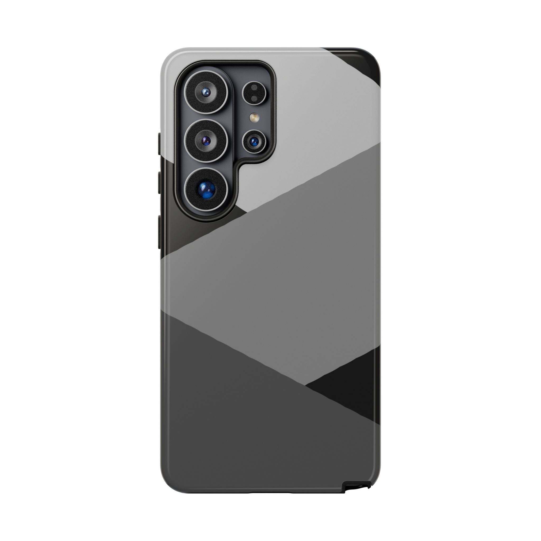 Geometric Gray Tough Phone Case — Protective iPhone Cover with Modern Minimalist Design