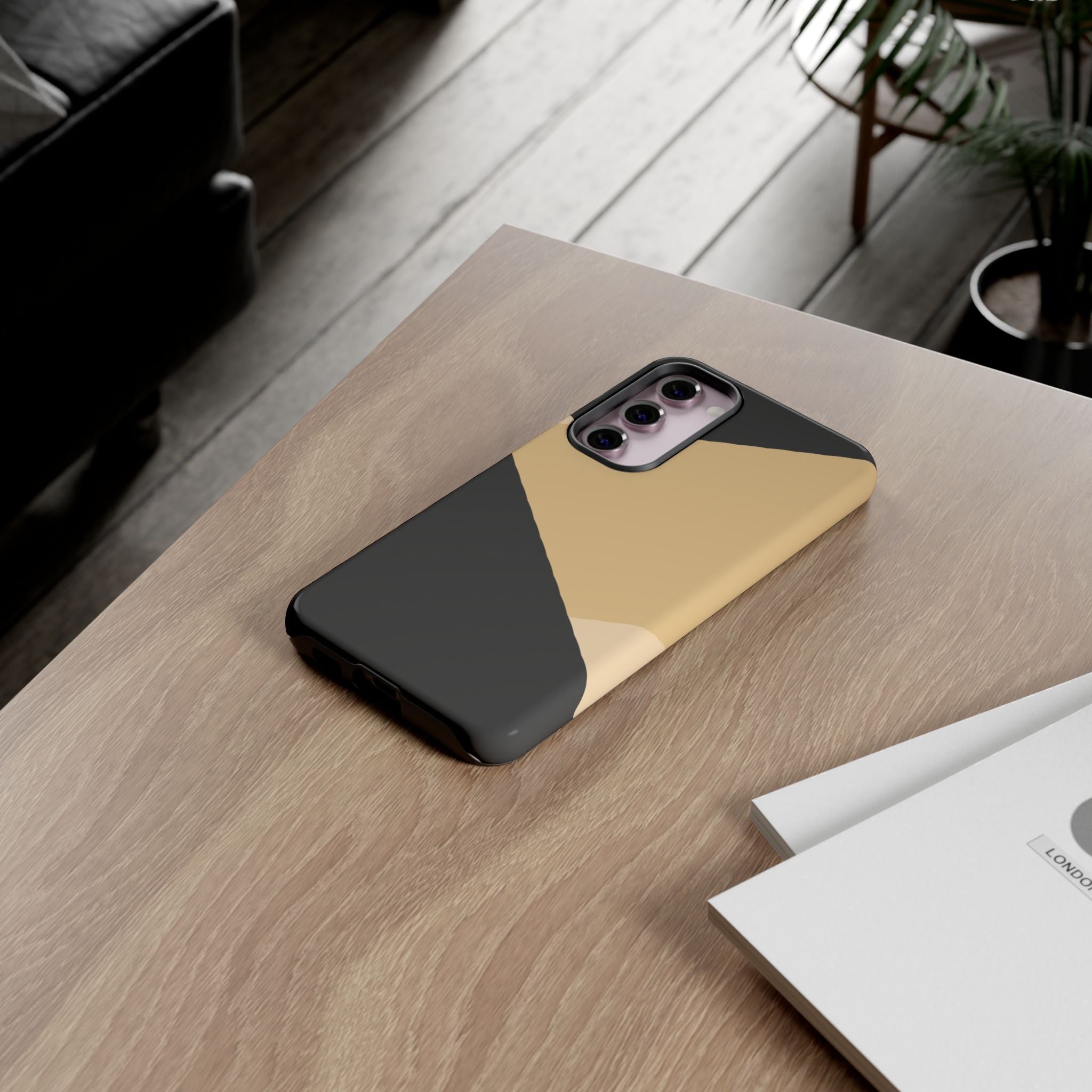 Geometric Beige Triangle Phone Case | Tough Protective Case