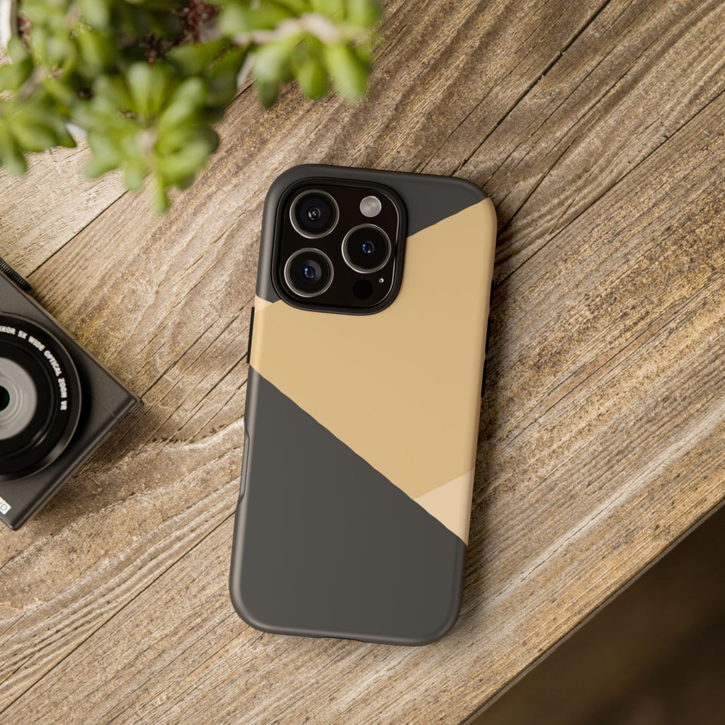 Geometric Beige Triangle Phone Case | Tough Protective Case