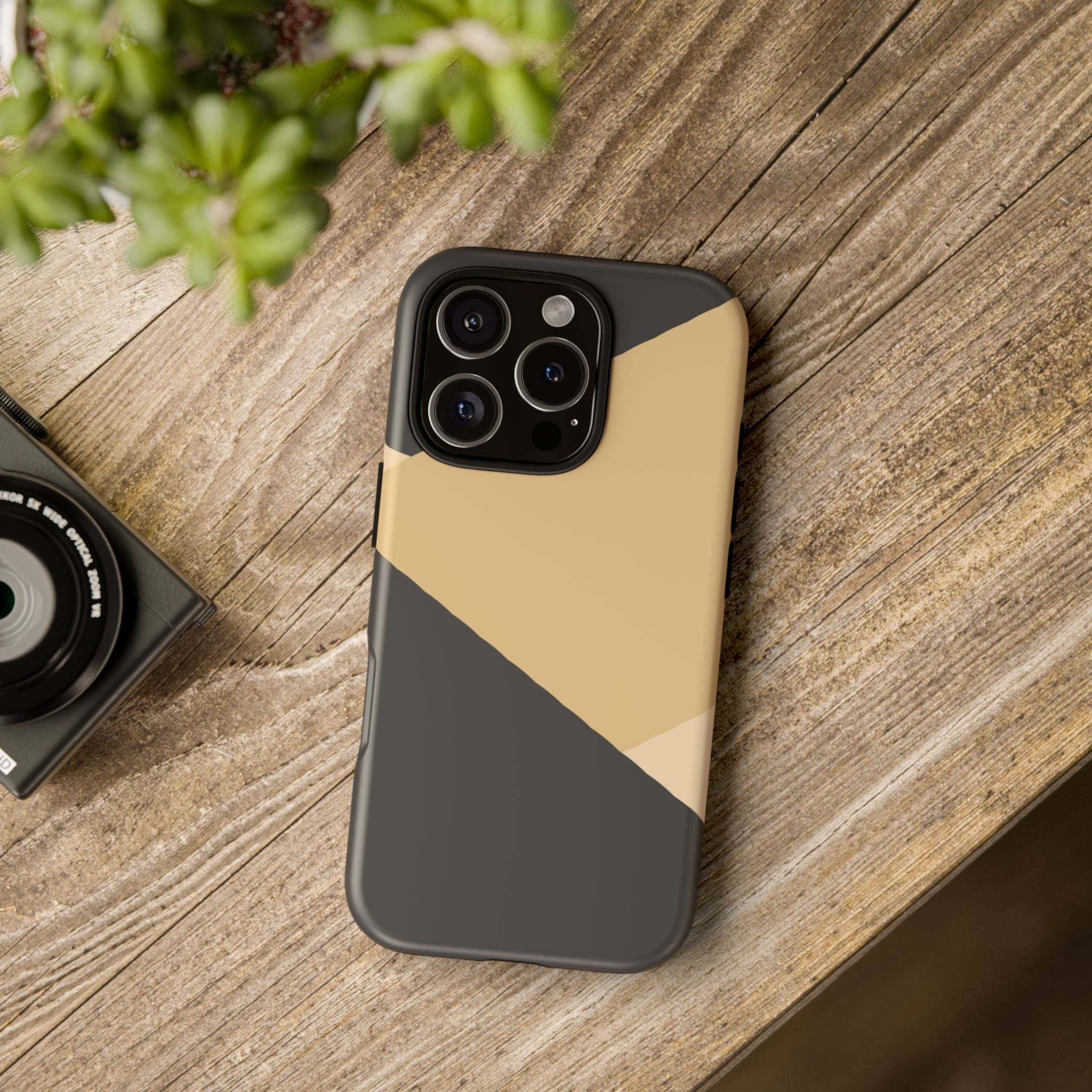 Geometric Beige Triangle Phone Case | Tough Protective Case