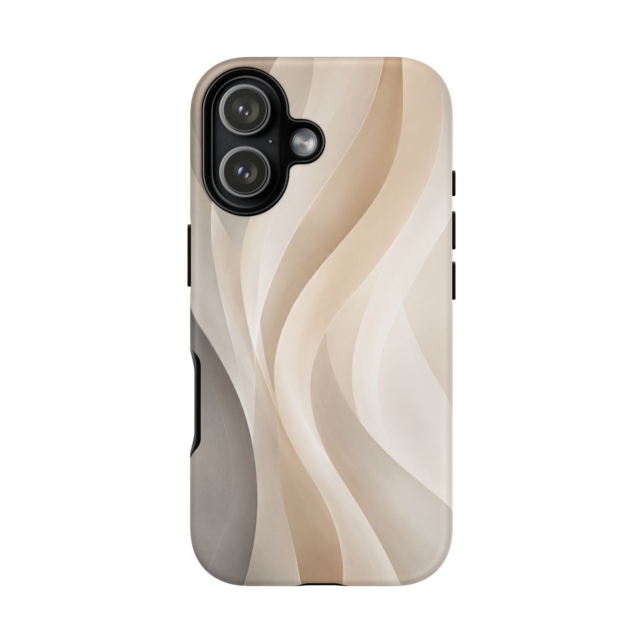 Abstract Beige Waves Phone Case — Protective Tough Case