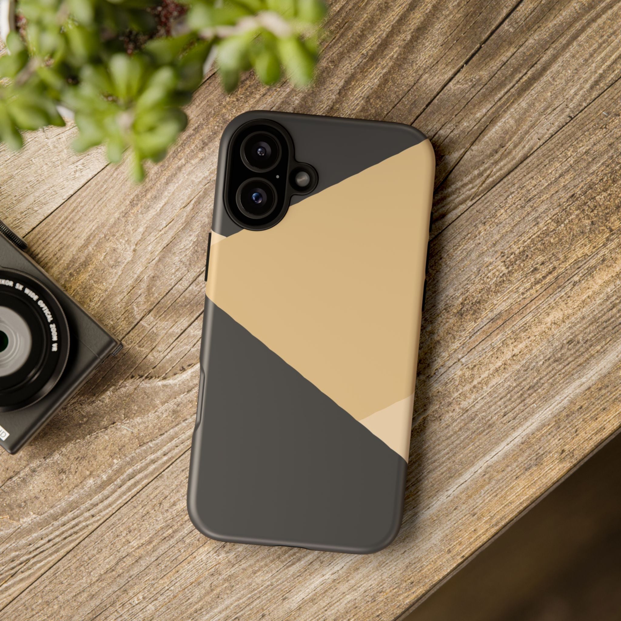 Geometric Beige Triangle Phone Case | Tough Protective Case