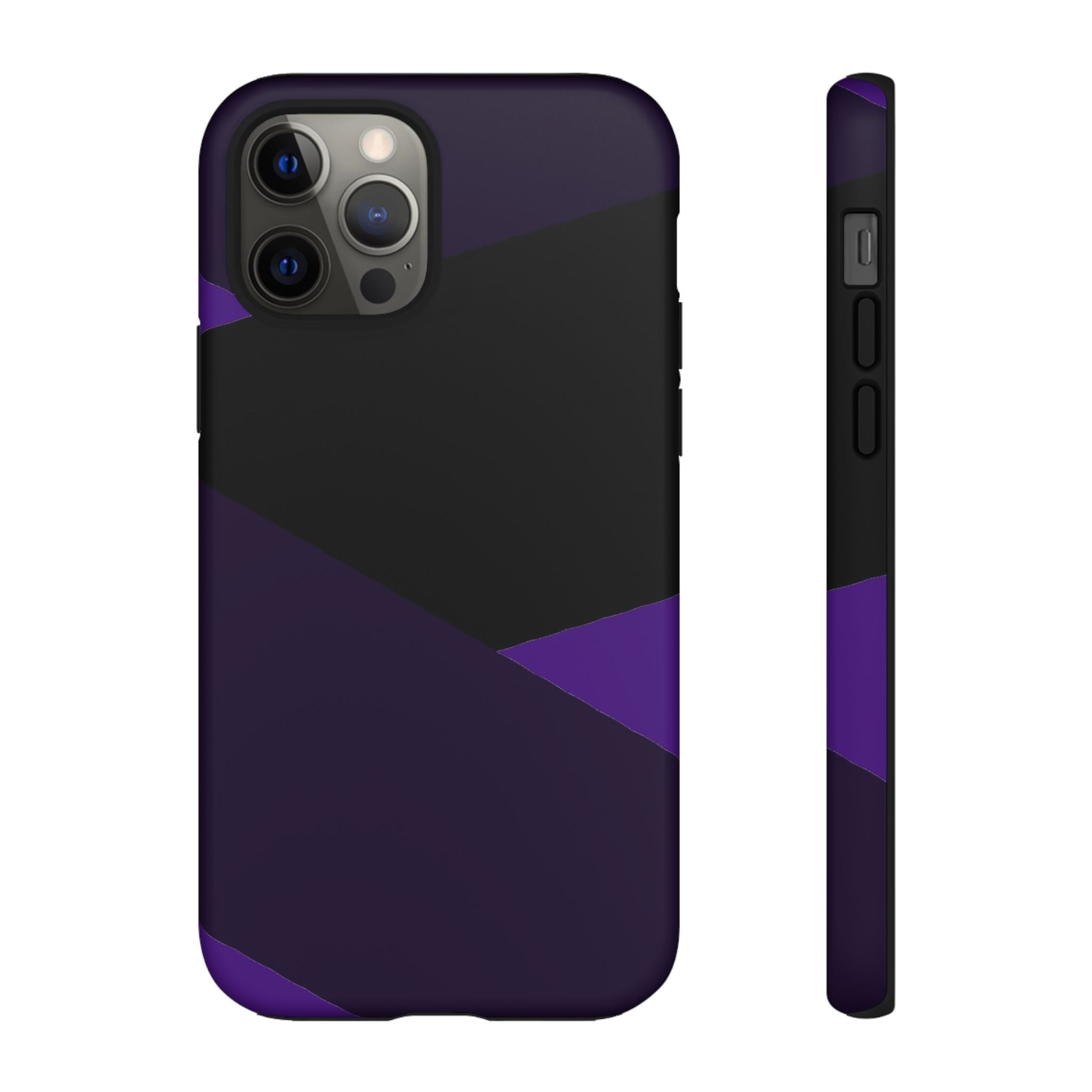 Purple Geometric Tough Phone Case — Slim Protective iPhone Cover