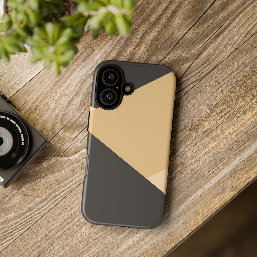 Geometric Beige Triangle Phone Case | Tough Protective Case