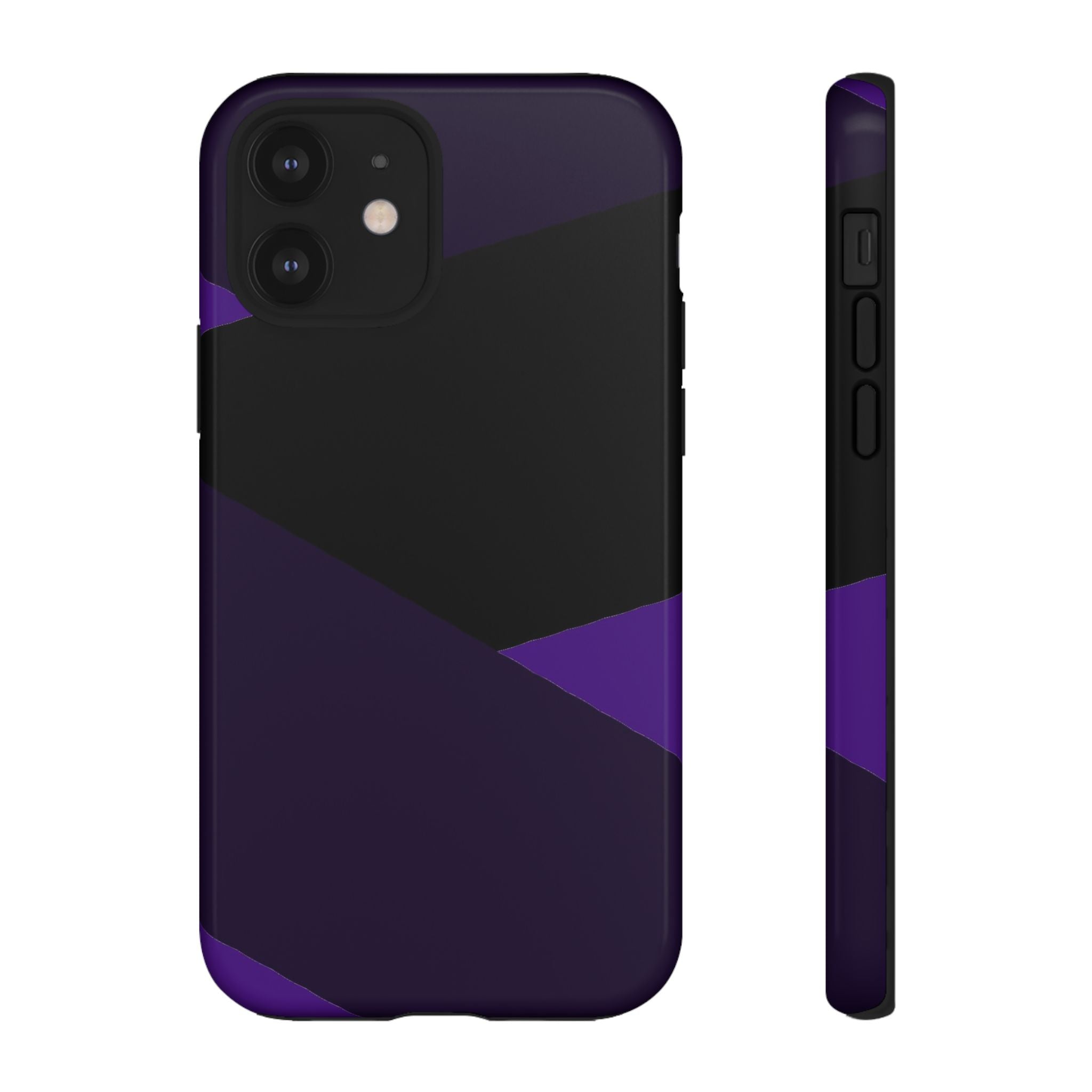 Purple Geometric Tough Phone Case — Slim Protective iPhone Cover