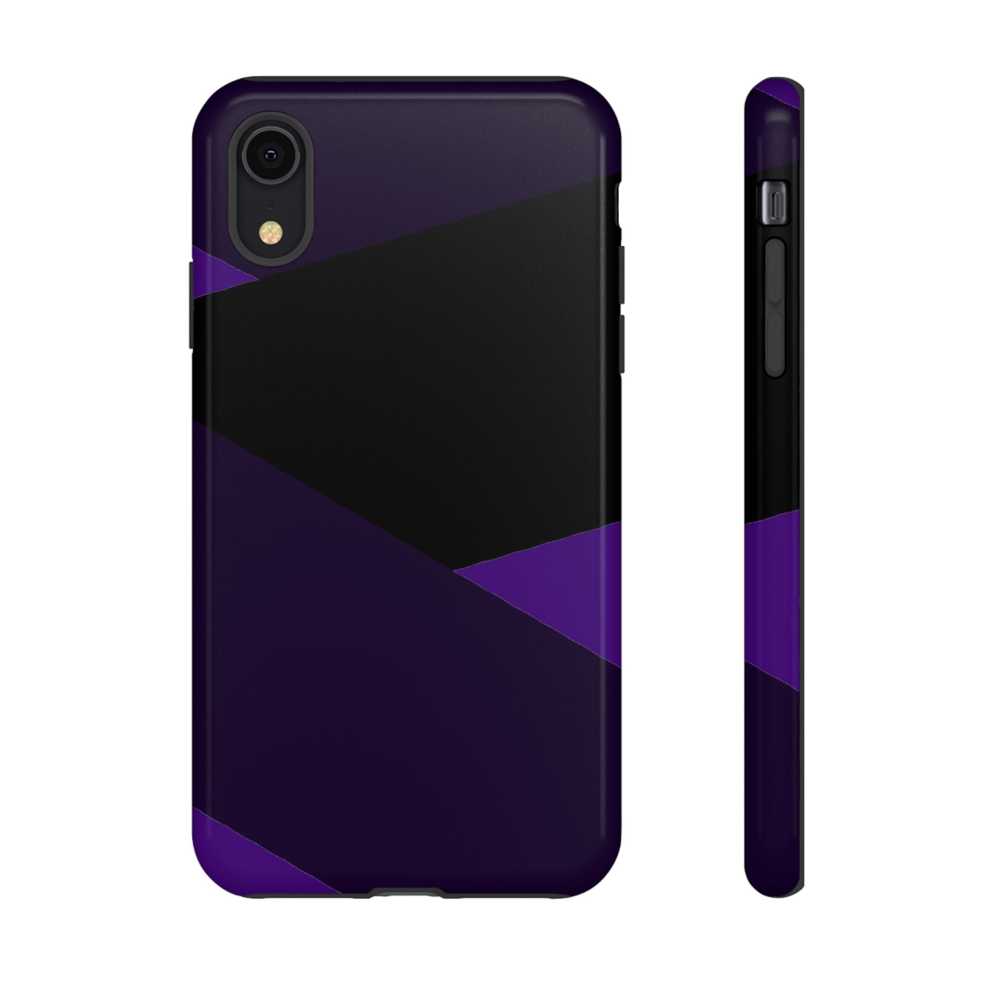 Purple Geometric Tough Phone Case — Slim Protective iPhone Cover
