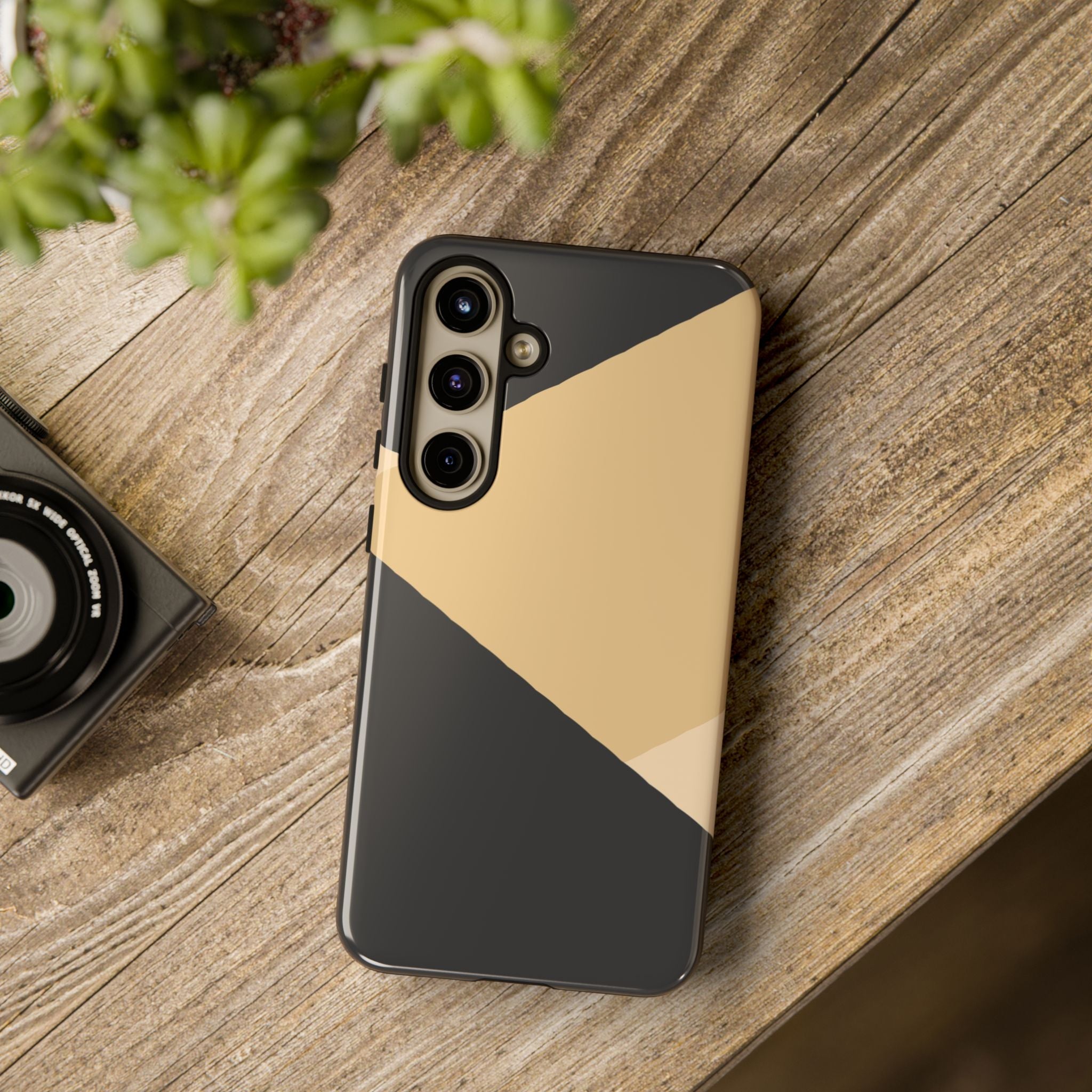 Geometric Beige Triangle Phone Case | Tough Protective Case