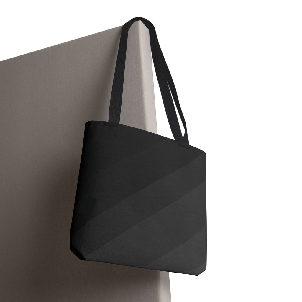 Diagonal Gray Stripes Tote Bag | All-Over Print