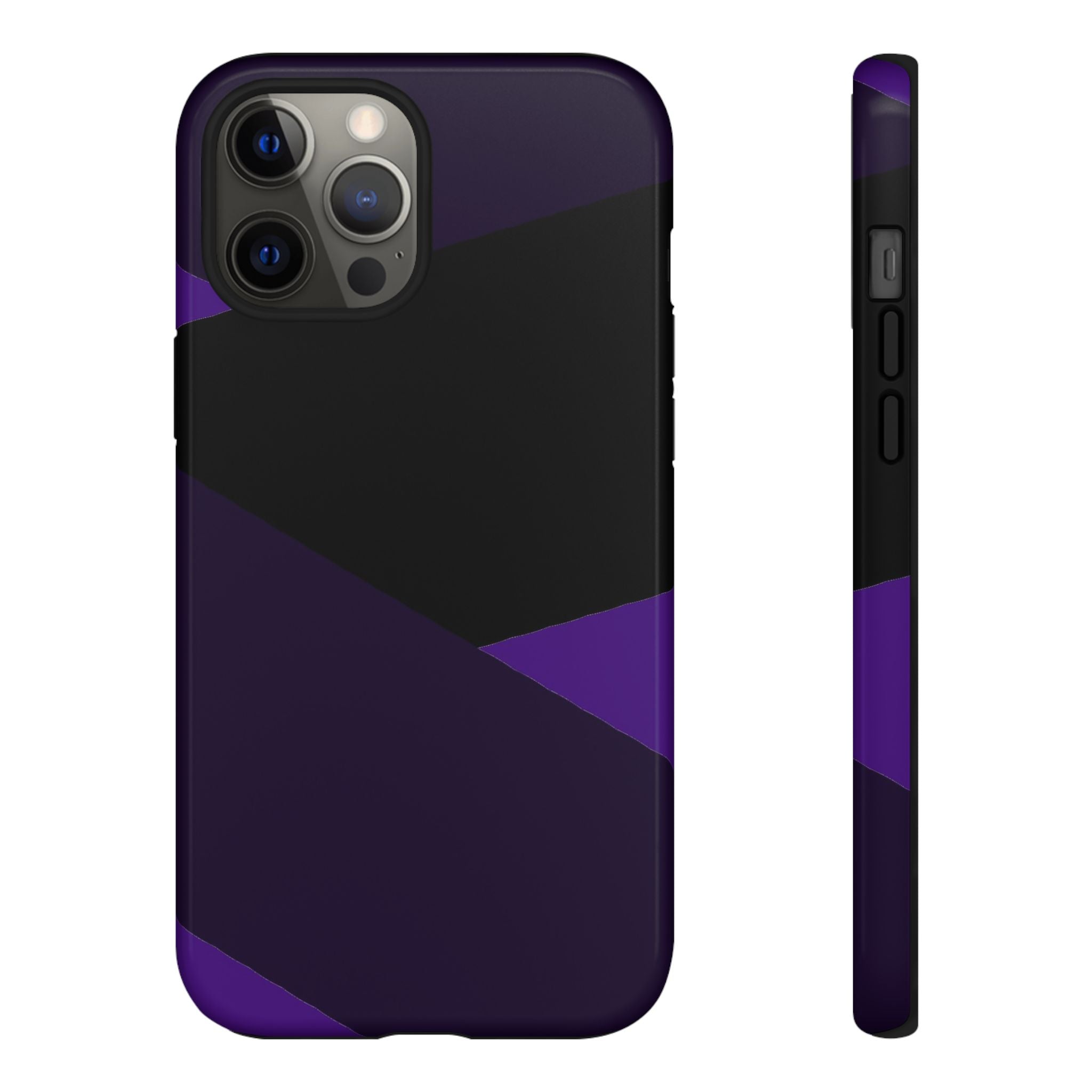 Purple Geometric Tough Phone Case — Slim Protective iPhone Cover