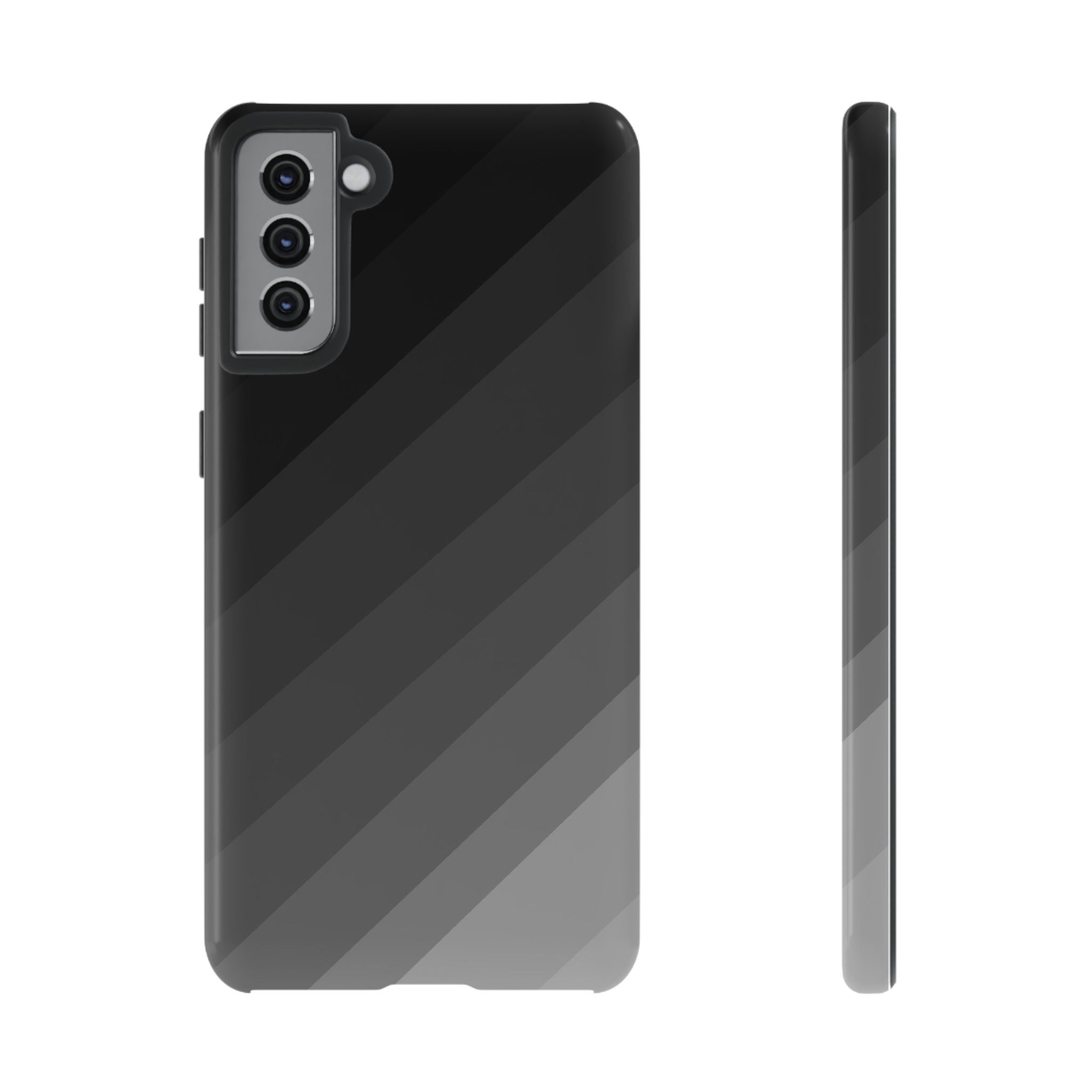 Monochrome Diagonal Stripes Phone Case