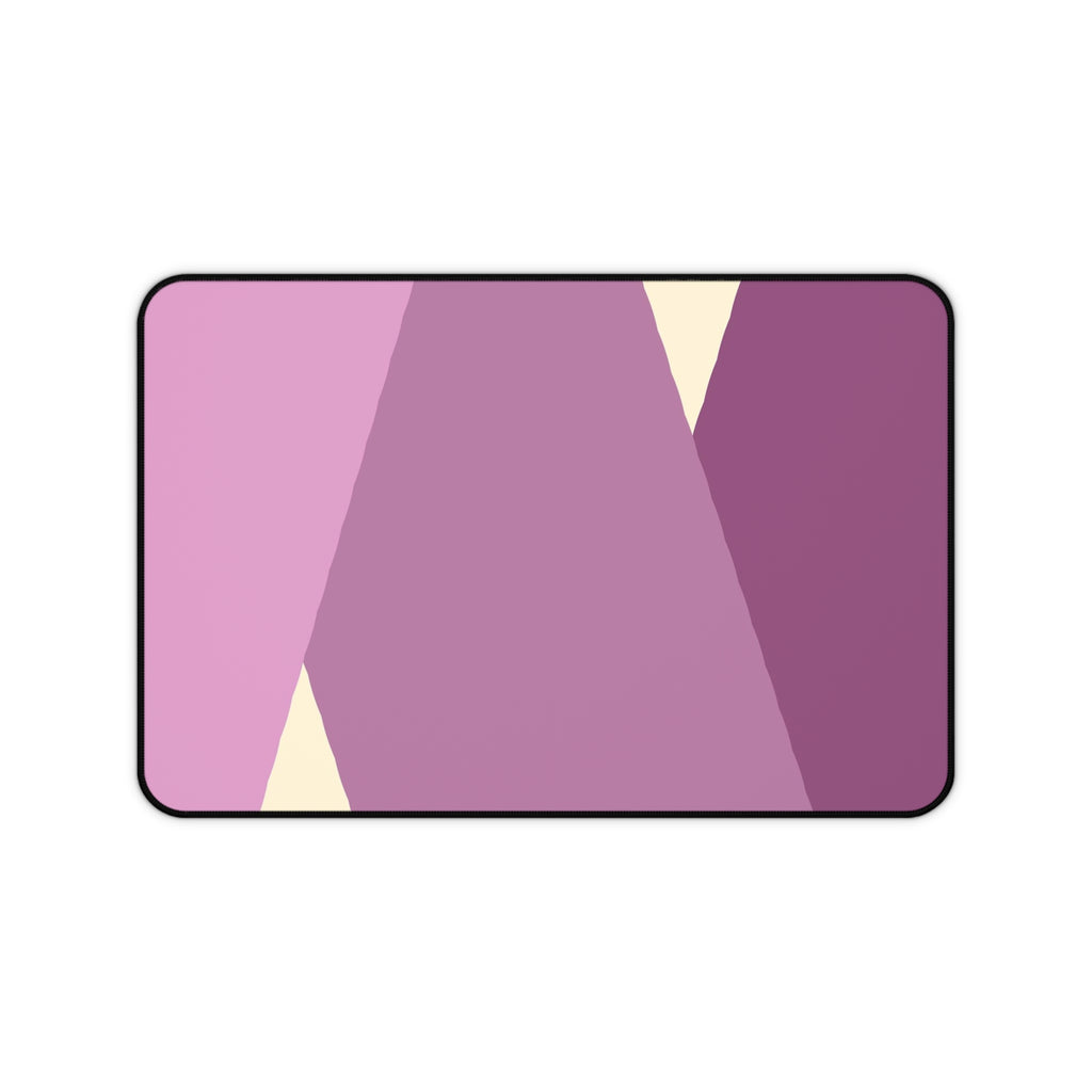 Geometric Pink Triangle Pattern Desk Mat | Modern Lavender Mouse Pad