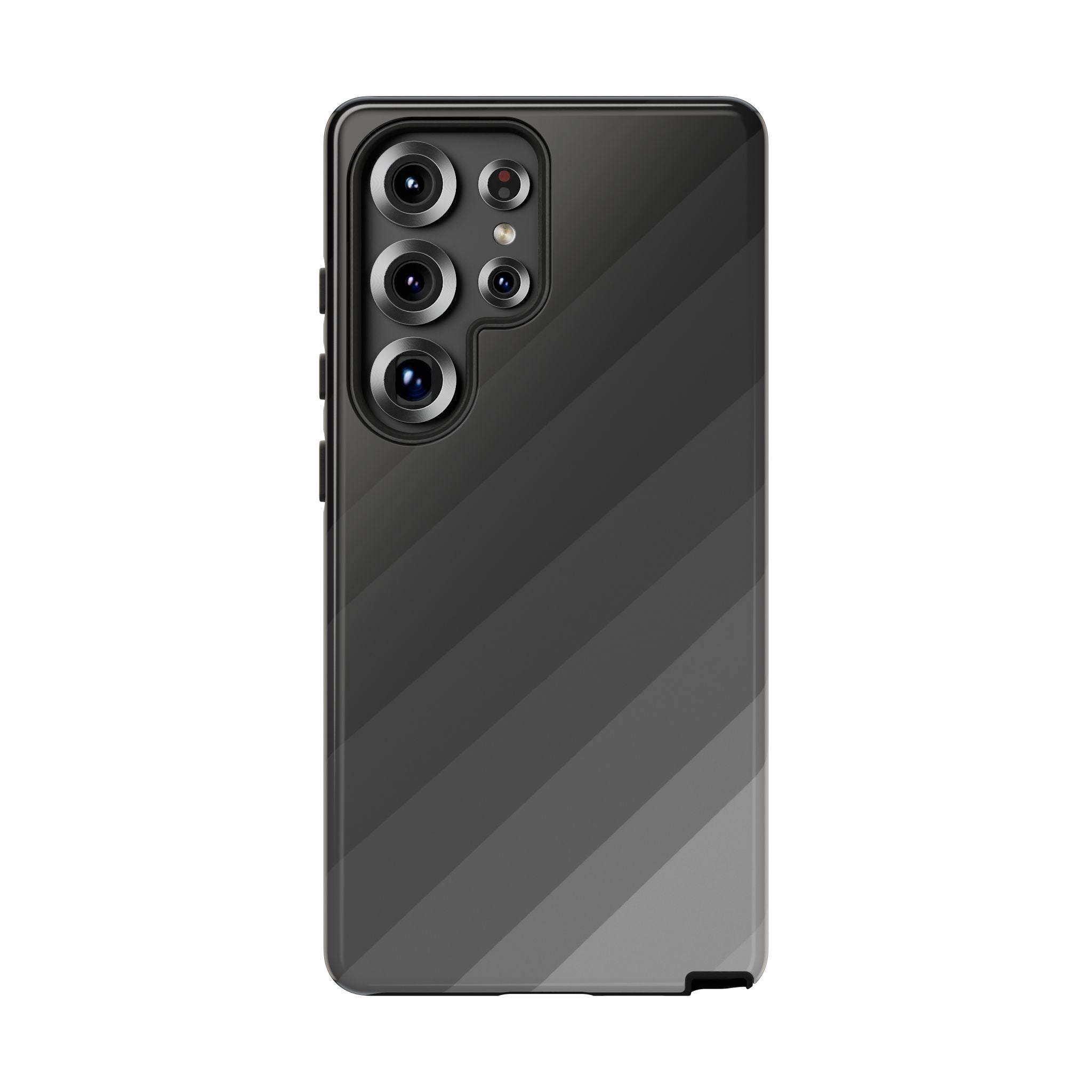 Monochrome Diagonal Stripes Phone Case