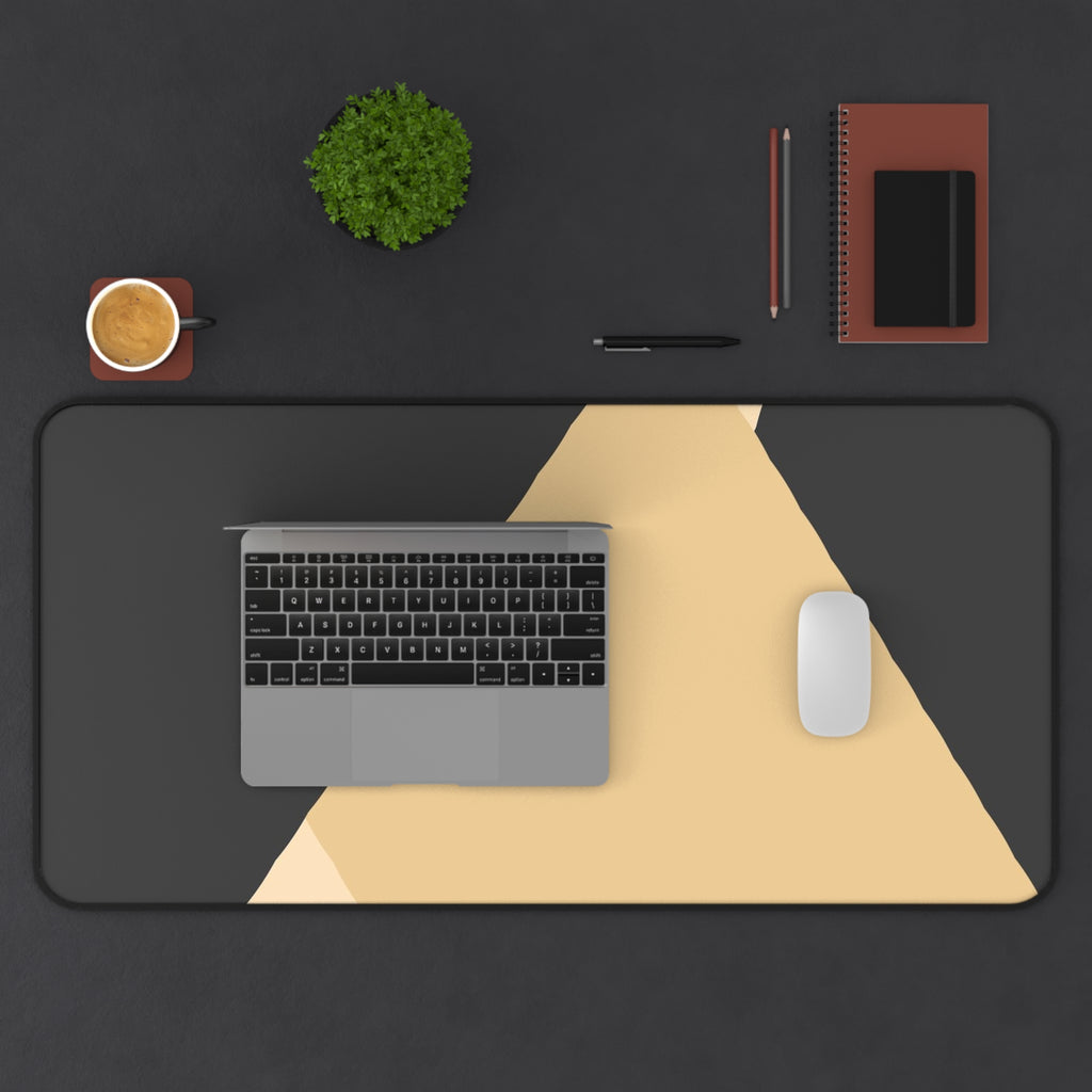 Minimal Geometric Triangle Desk Mat | Neutral Modern Mousepad