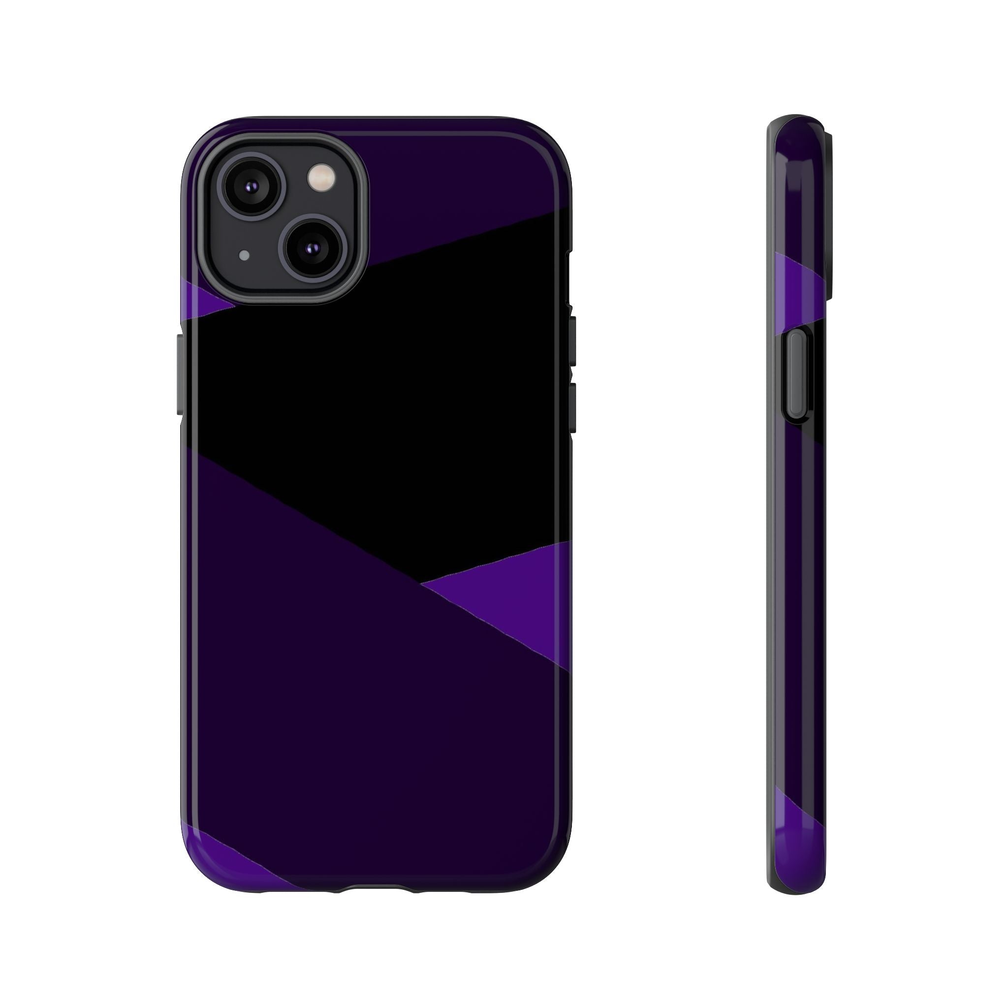 Purple Geometric Tough Phone Case — Slim Protective iPhone Cover