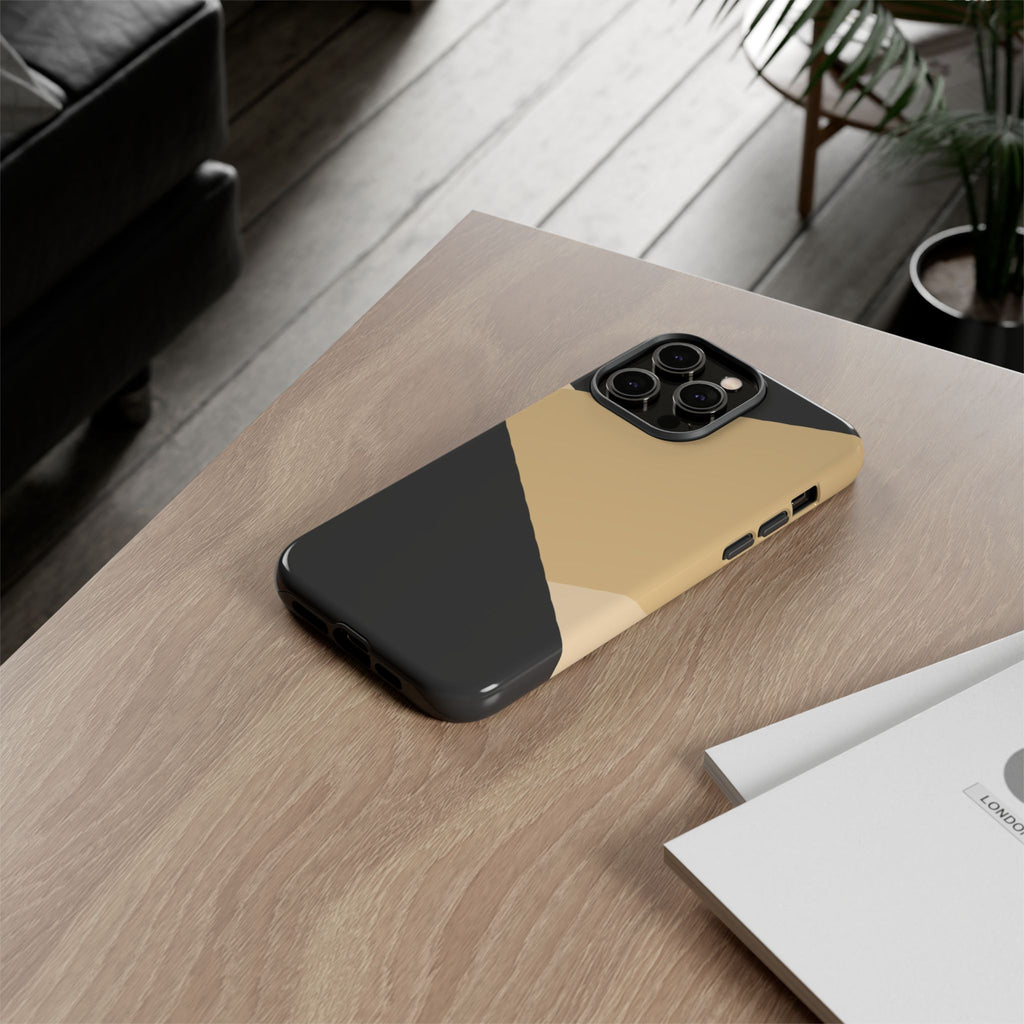 Geometric Beige Triangle Phone Case | Tough Protective Case