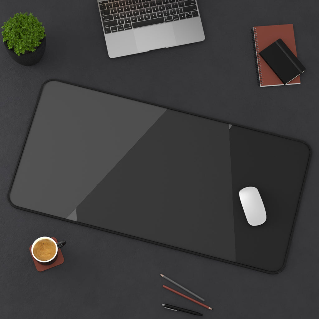 Minimal Black Geometric Desk Mat | Modern Office Mousepad