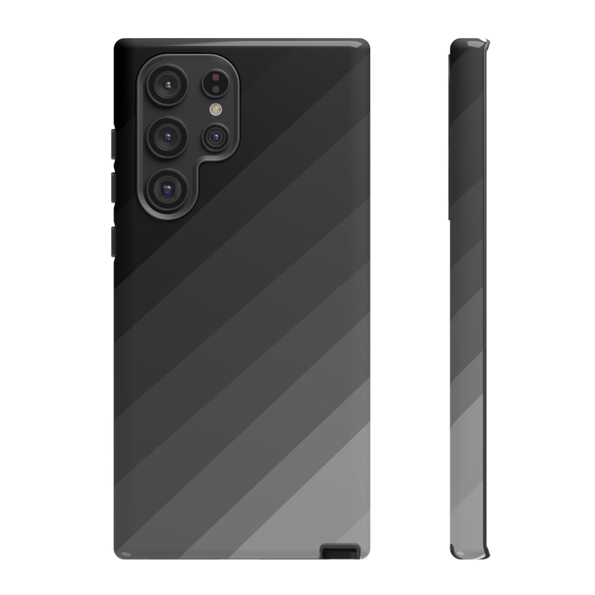 Monochrome Diagonal Stripes Phone Case