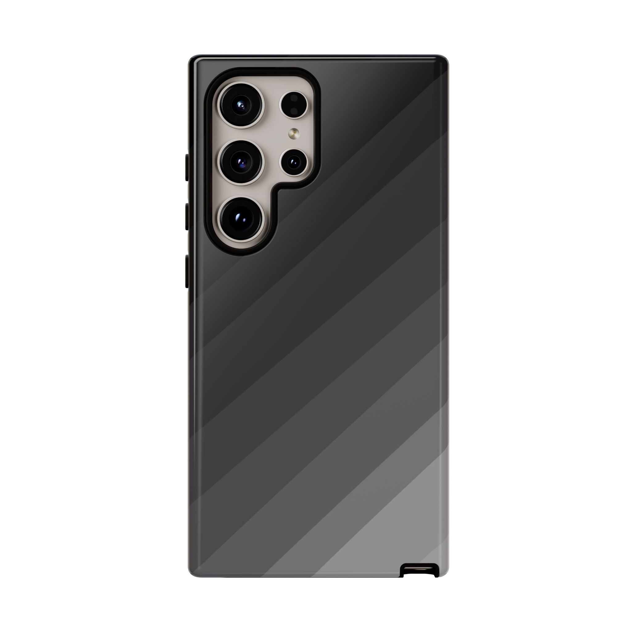 Monochrome Diagonal Stripes Phone Case