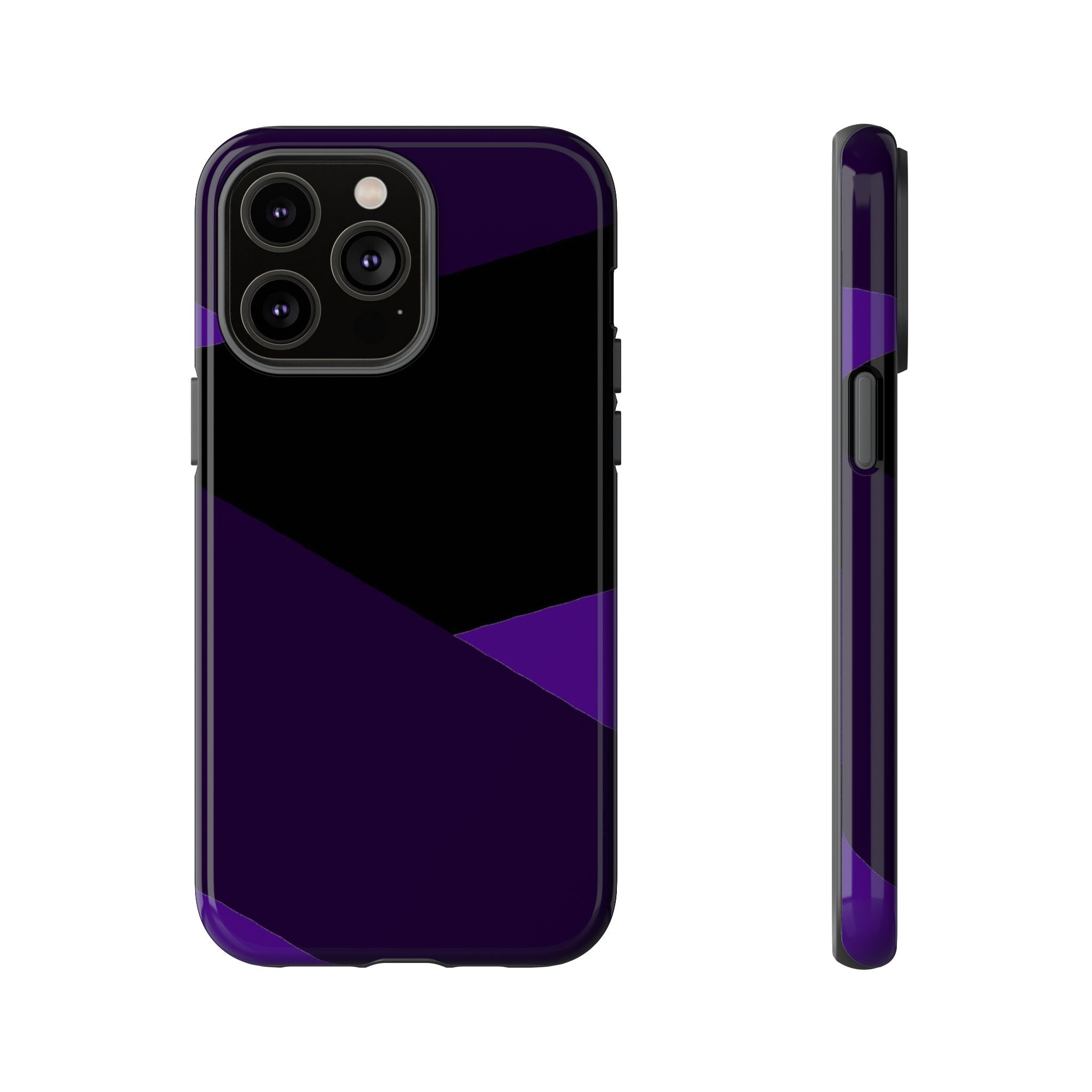 Purple Geometric Tough Phone Case — Slim Protective iPhone Cover