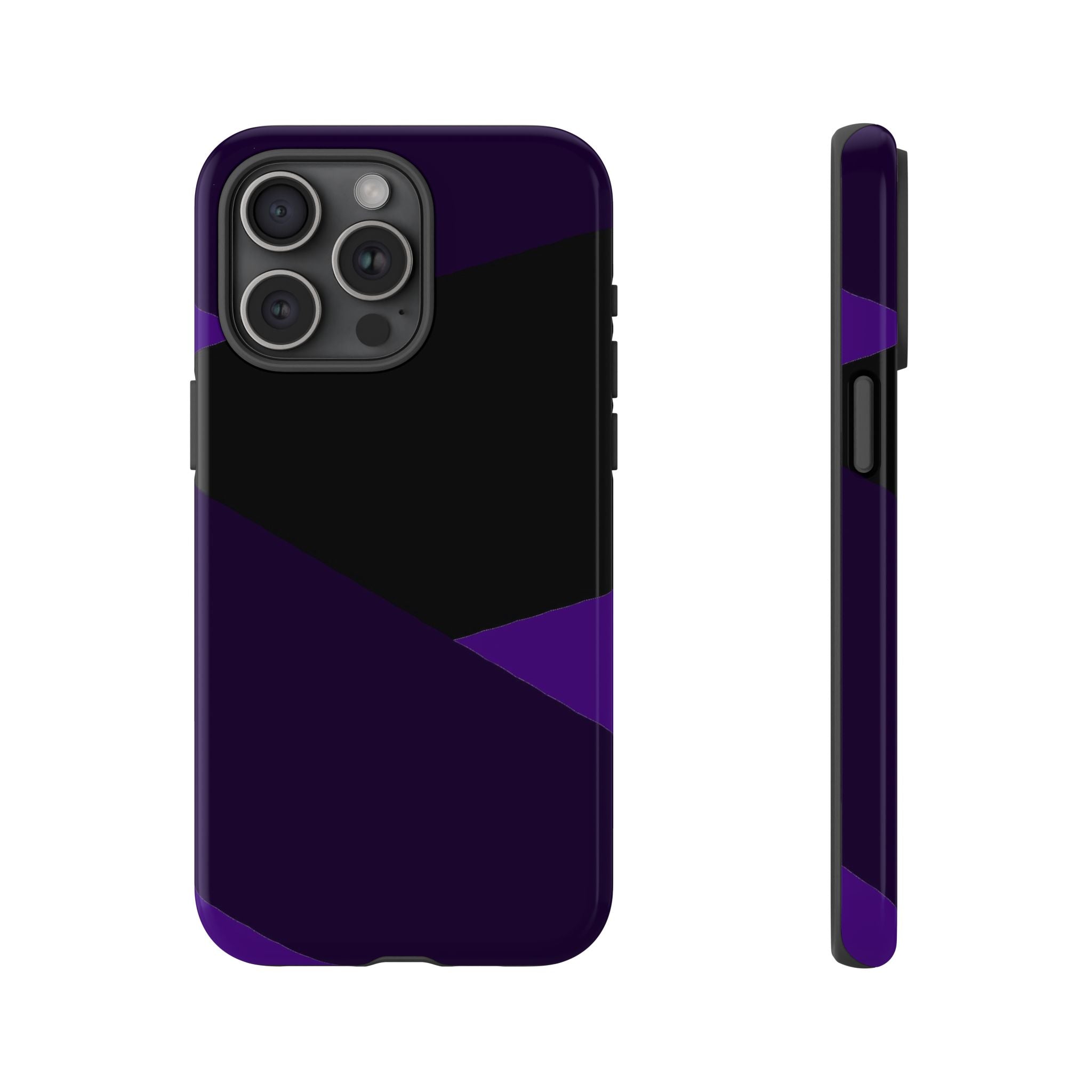 Purple Geometric Tough Phone Case — Slim Protective iPhone Cover