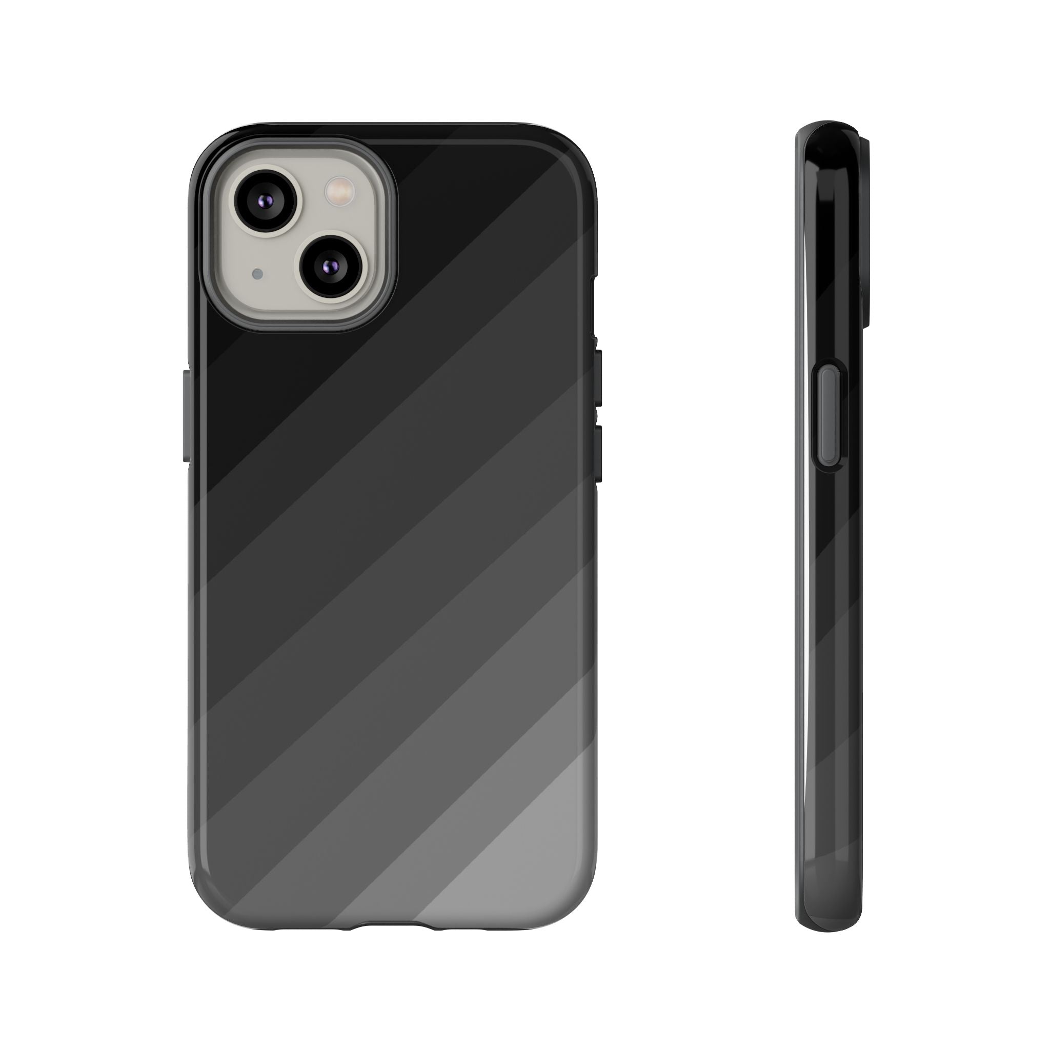 Monochrome Diagonal Stripes Phone Case