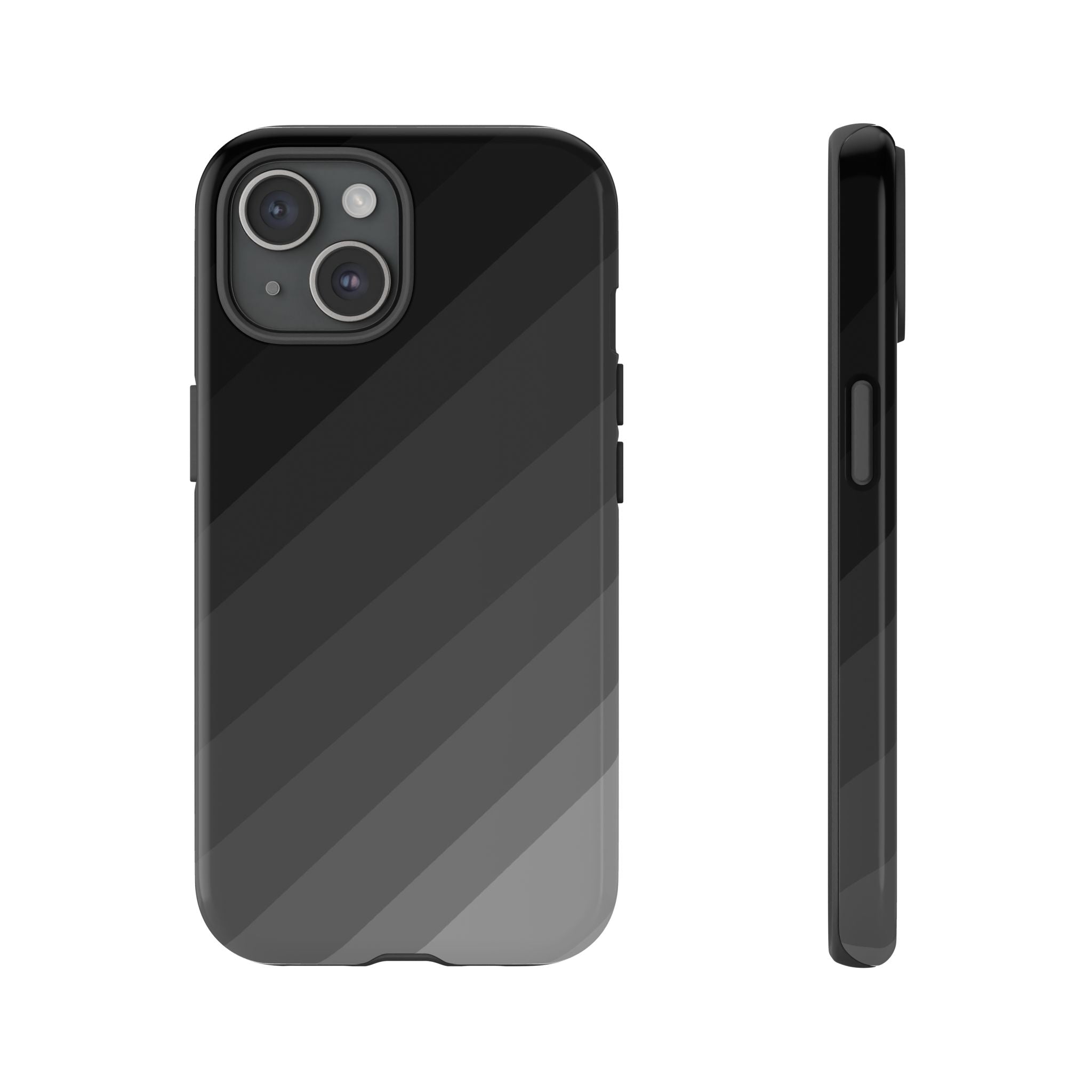 Monochrome Diagonal Stripes Phone Case