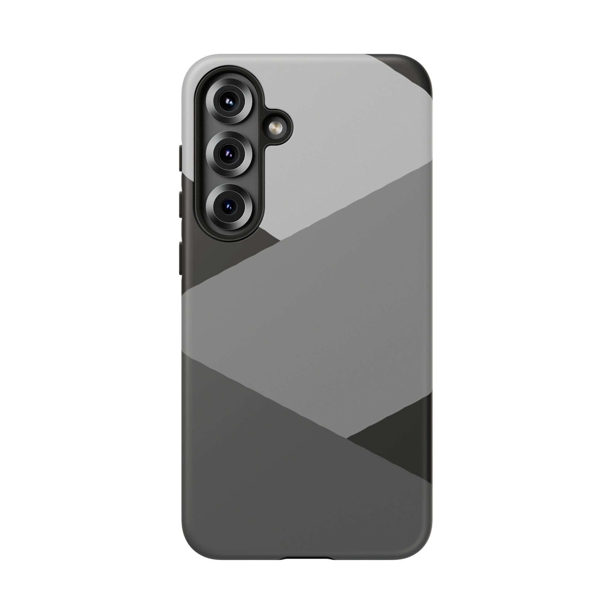 Geometric Gray Tough Phone Case — Protective iPhone Cover with Modern Minimalist Design