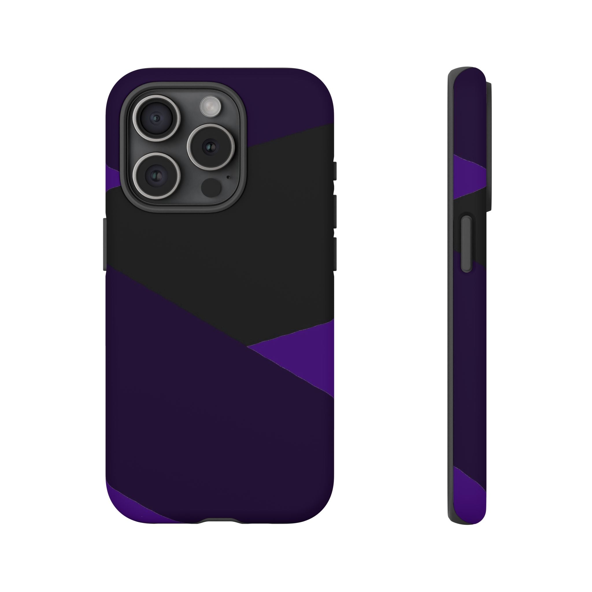 Purple Geometric Tough Phone Case — Slim Protective iPhone Cover