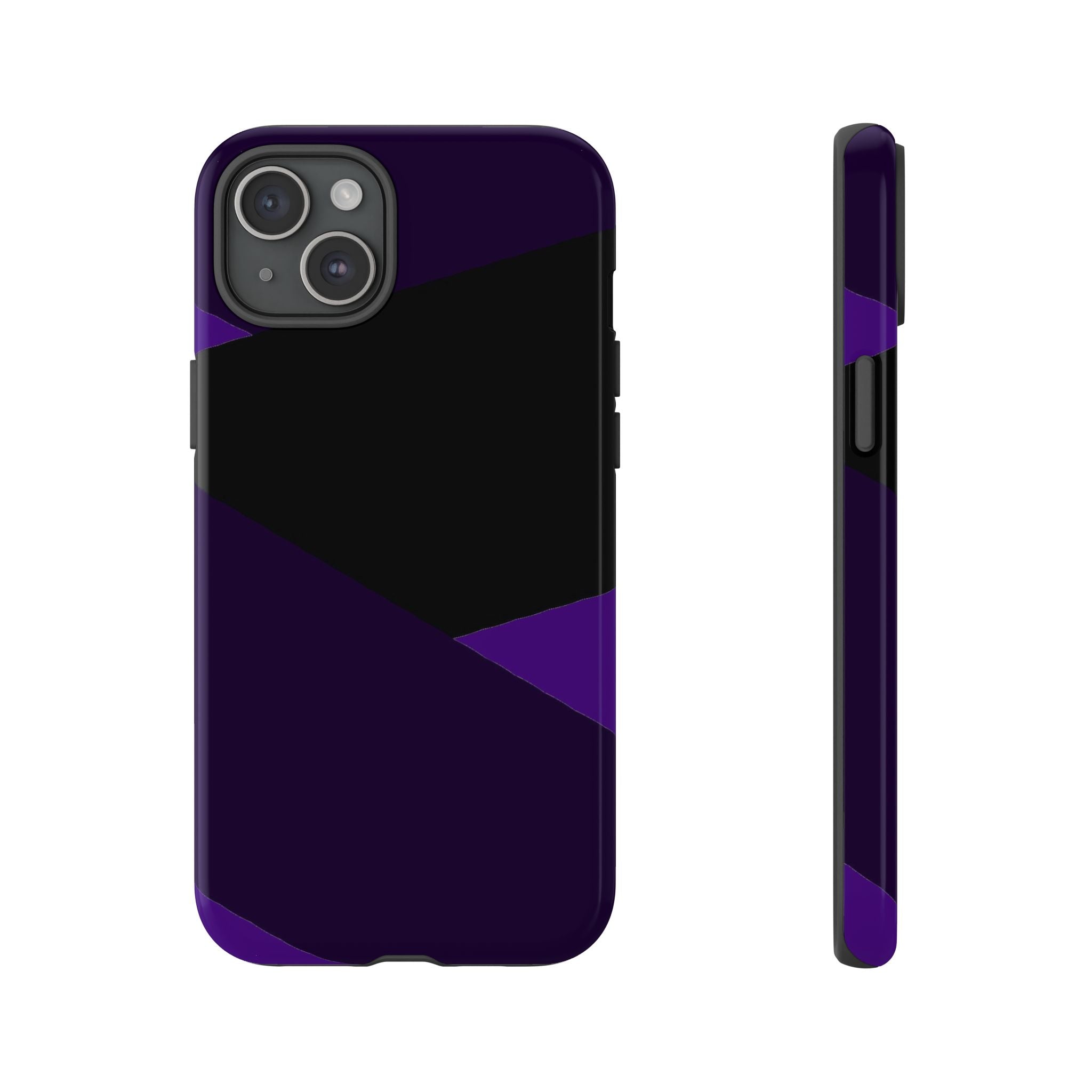Purple Geometric Tough Phone Case — Slim Protective iPhone Cover
