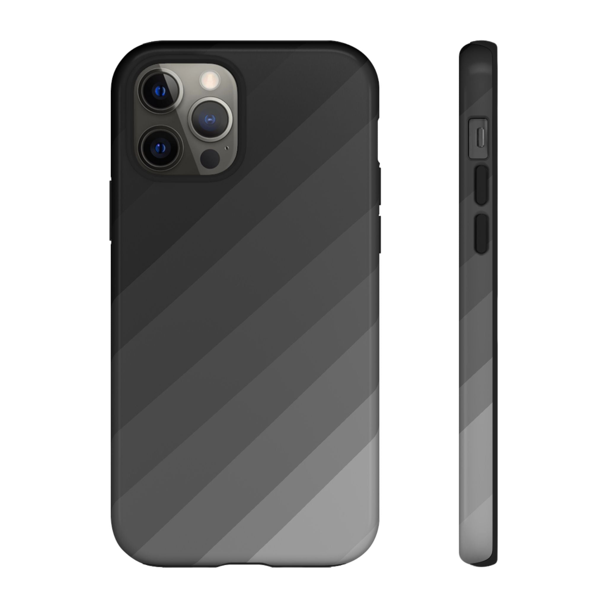 Monochrome Diagonal Stripes Phone Case