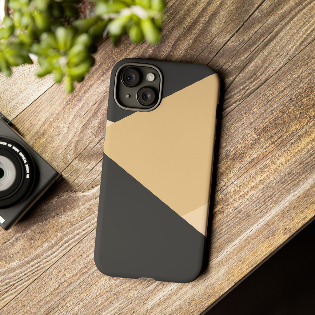 Geometric Beige Triangle Phone Case | Tough Protective Case