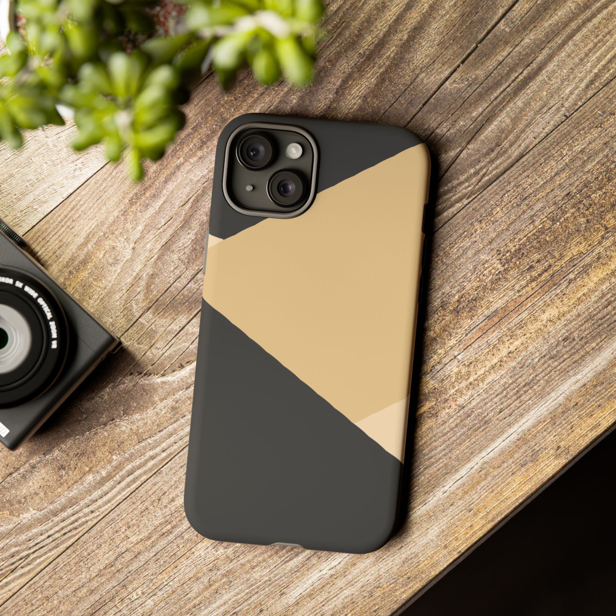 Geometric Beige Triangle Phone Case | Tough Protective Case